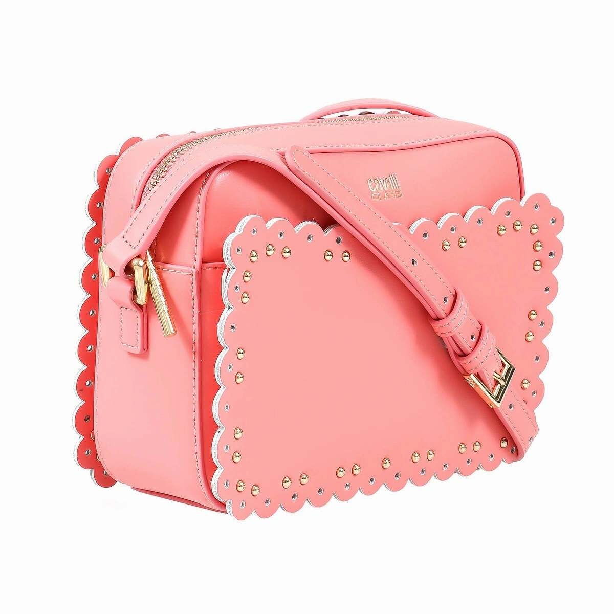 Roberto Cavalli Class GWLPEY 045 Leolace 002 Peach Small Shoulder Bag for womens