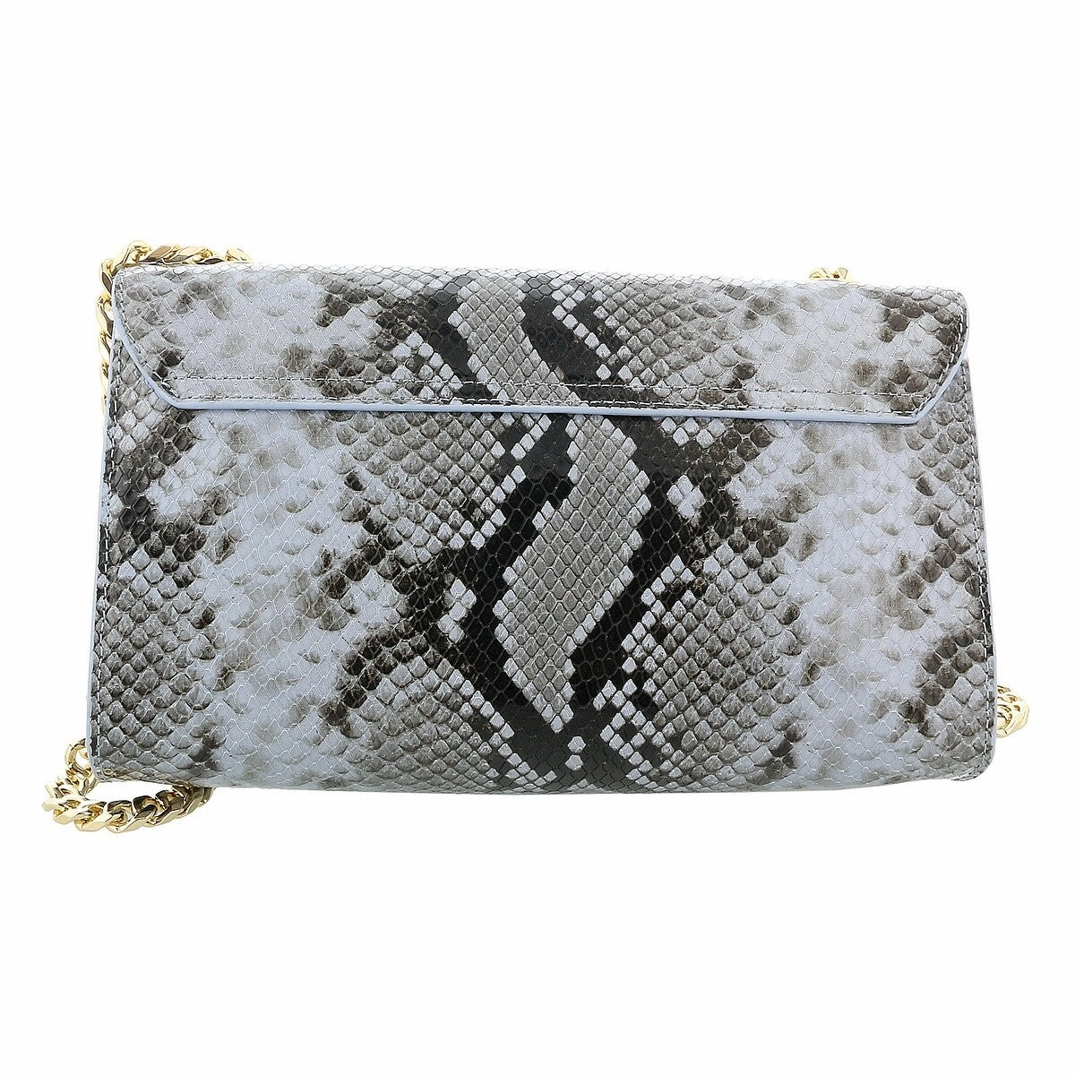 Roberto Cavalli Class Light Blue Snakeskin Millie Deluxe Clutch/Shoulder Bag for womens