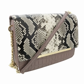 Roberto Cavalli Class Taupe Large Milano Shoulder Bag for womens