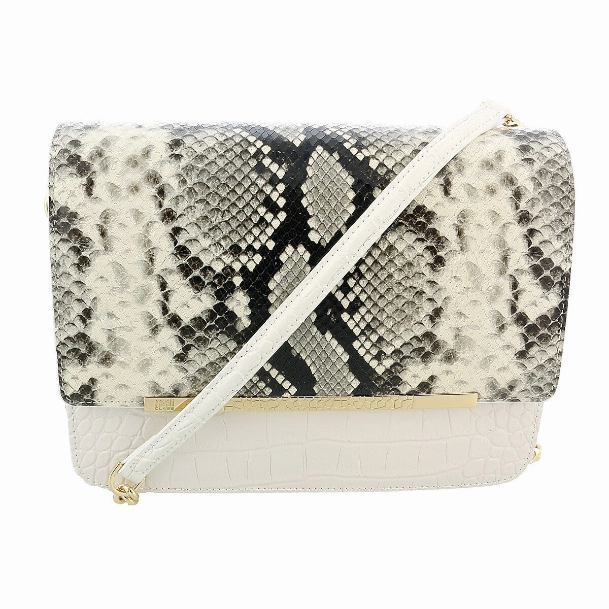Roberto Cavalli Class White Large Milano Shoulder Bag for womens