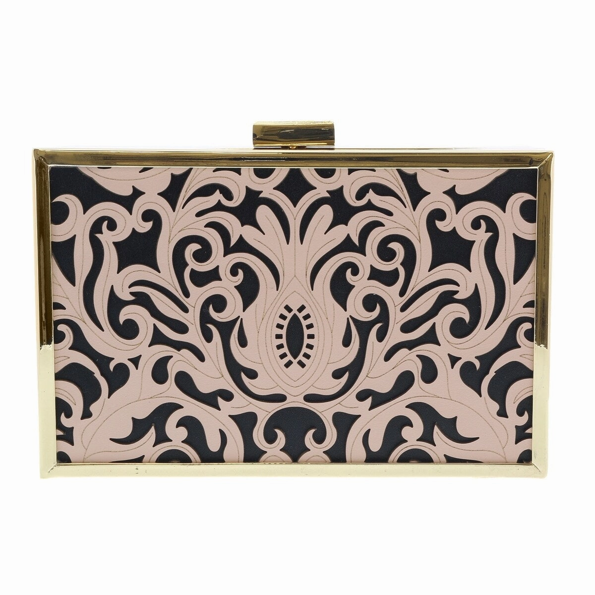 Roberto Cavalli HXLPB3 D96 Nude/Black Box Clutch for womens