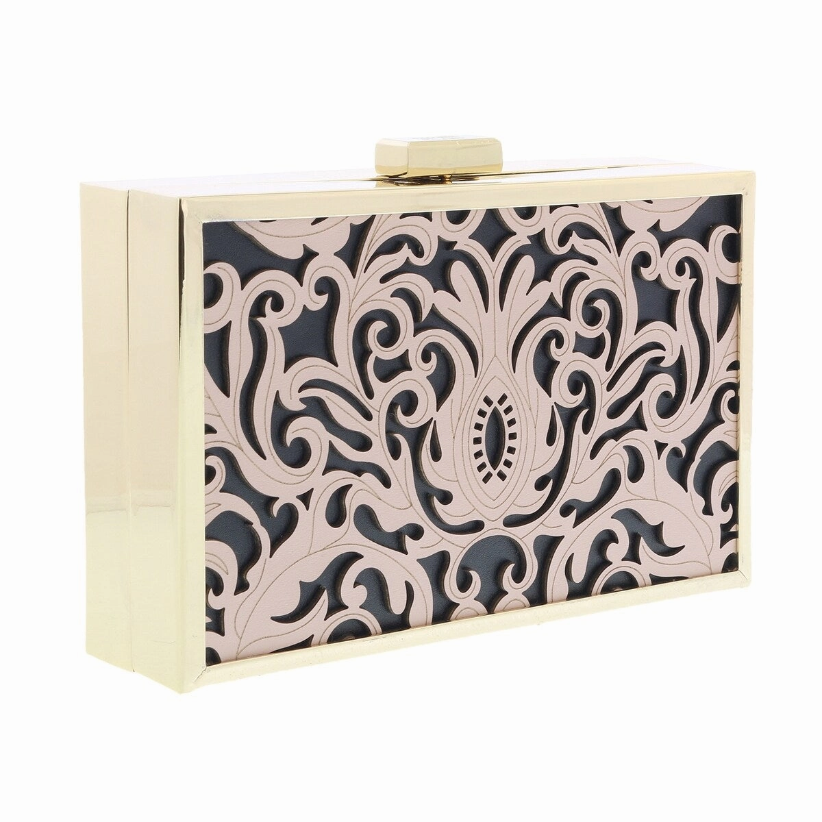 Roberto Cavalli HXLPB3 D96 Nude/Black Box Clutch for womens