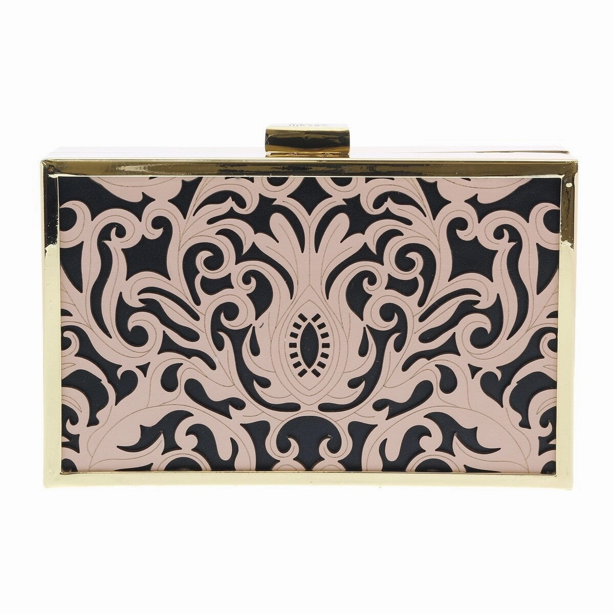 Roberto Cavalli HXLPB3 D96 Nude/Black Box Clutch for womens