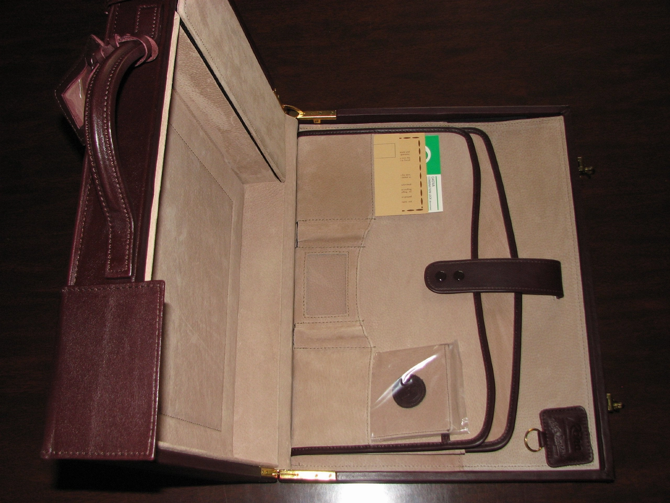 Rona Leather Attache Briefcase
