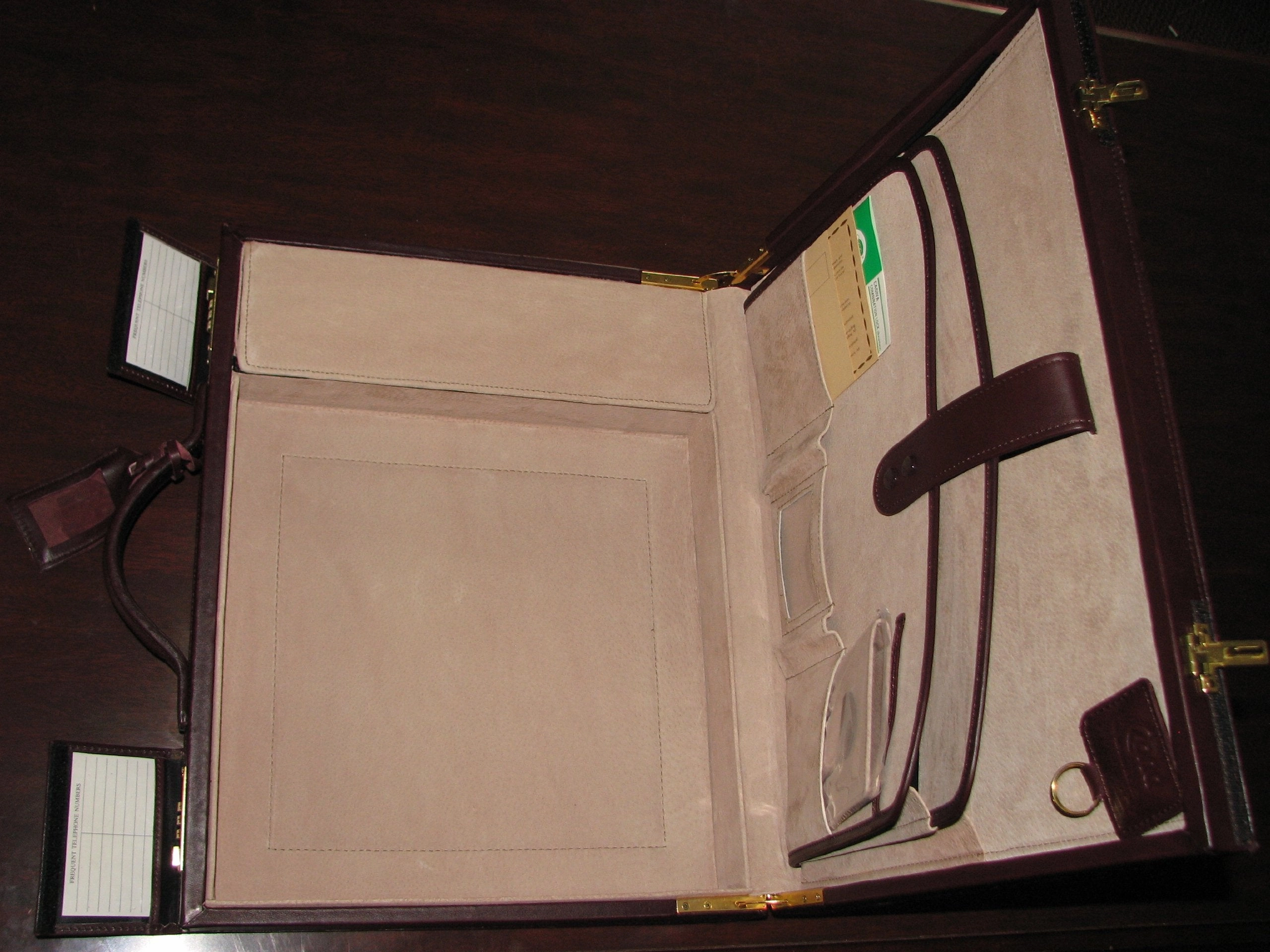 Rona Leather Attache Briefcase