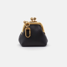 Run Frame Pouch in Pebbled Leather - Black