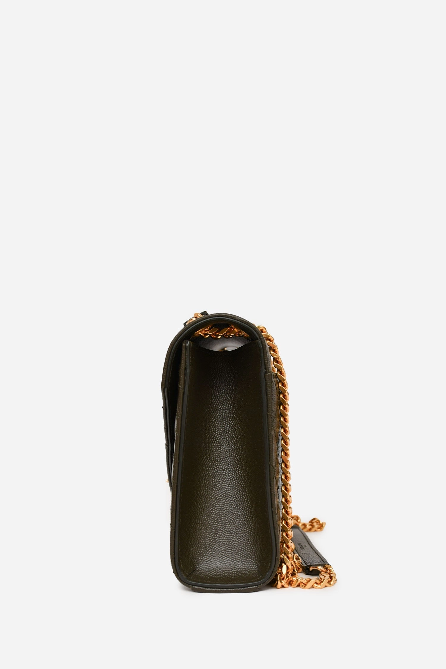 Saint Laurent 2018 Green Leather Medium Envelope Crossbody Bag
