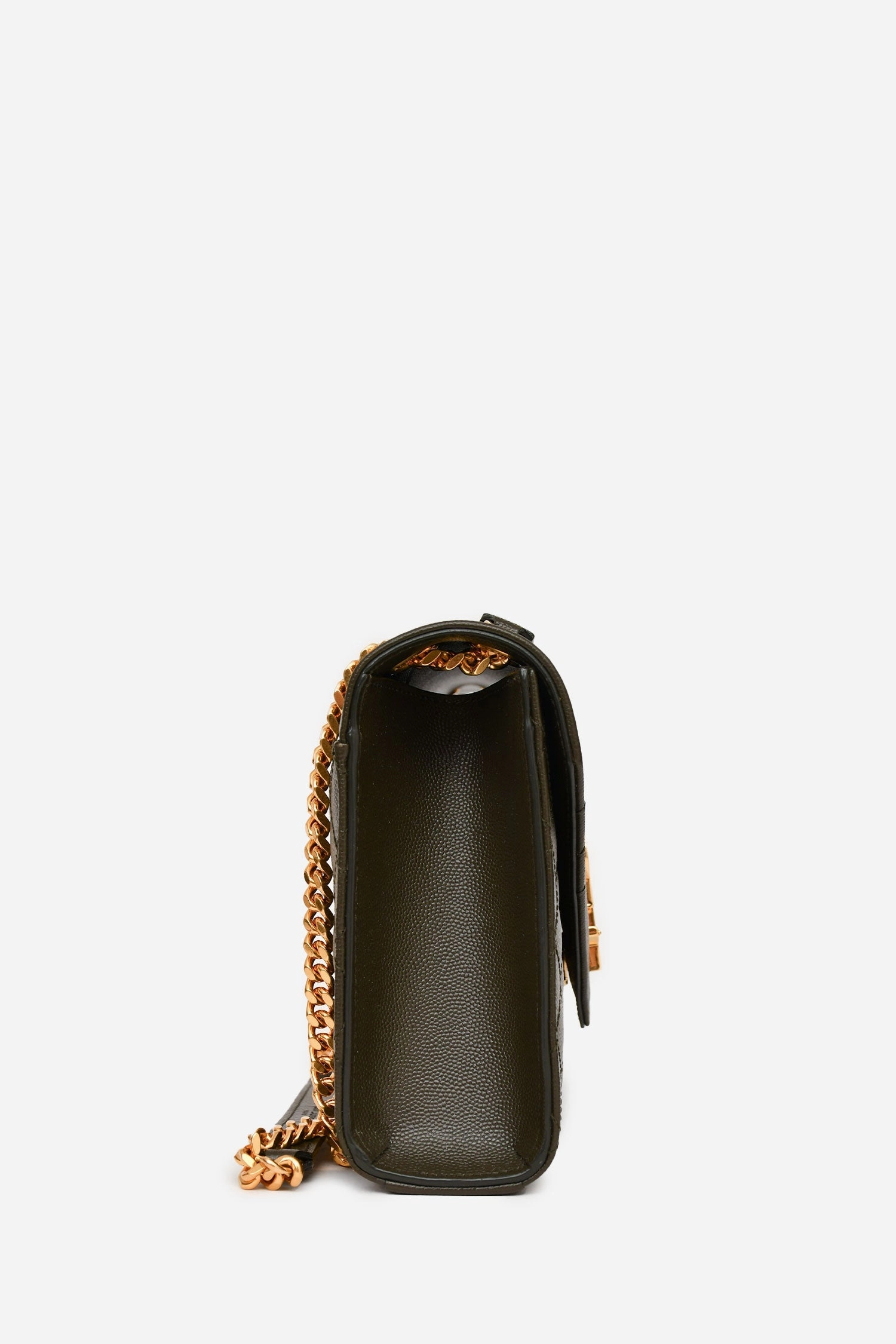 Saint Laurent 2018 Green Leather Medium Envelope Crossbody Bag