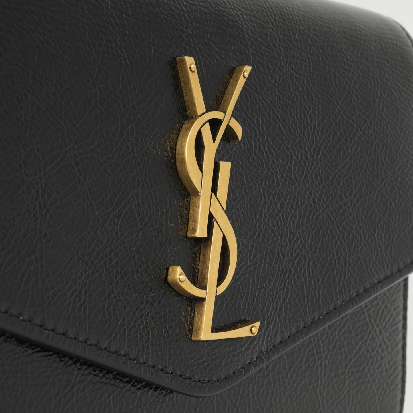 Saint Laurent - Uptown Chain Wallet - Black Calfskin GHW - Pre-Loved