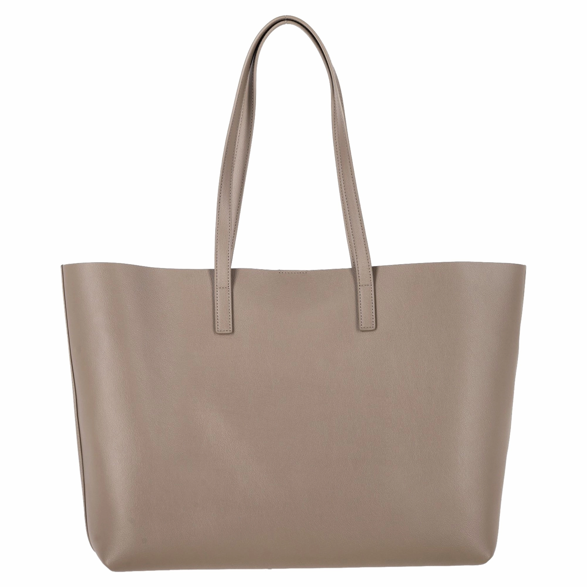 Saint Laurent Large Shopping Tote Bag in Beige Leather
