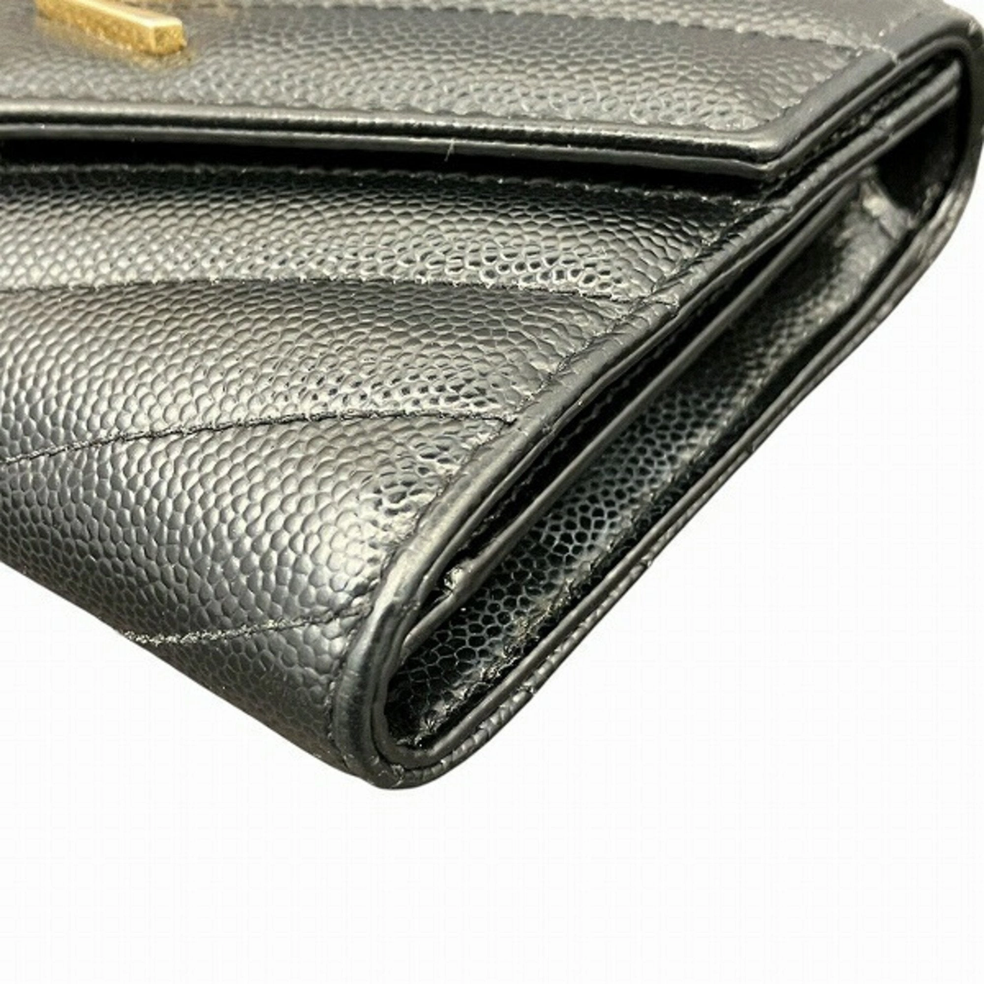 Saint Laurent Leather Wallet (Tri-Fold) (Pre-Owned)