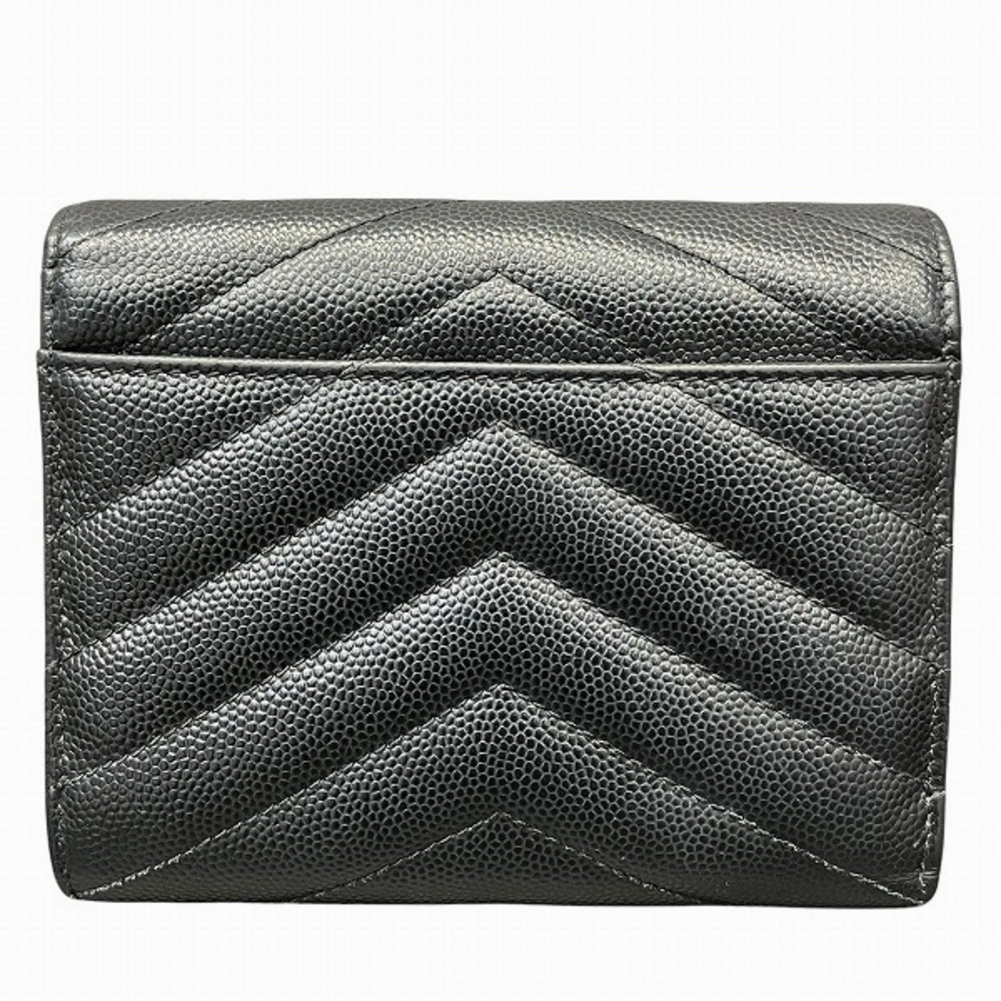 Saint Laurent Leather Wallet (Tri-Fold) (Pre-Owned)