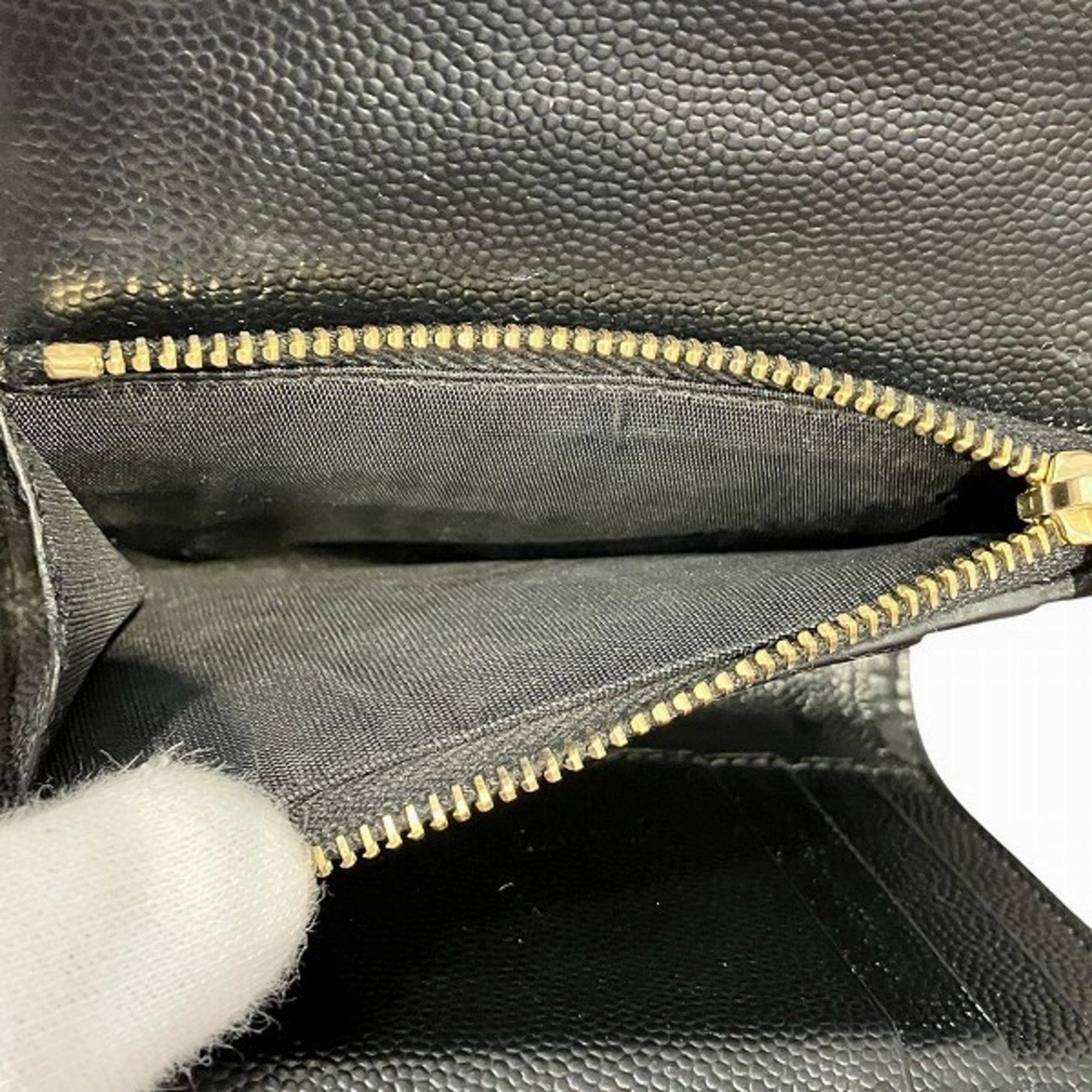 Saint Laurent Leather Wallet (Tri-Fold) (Pre-Owned)