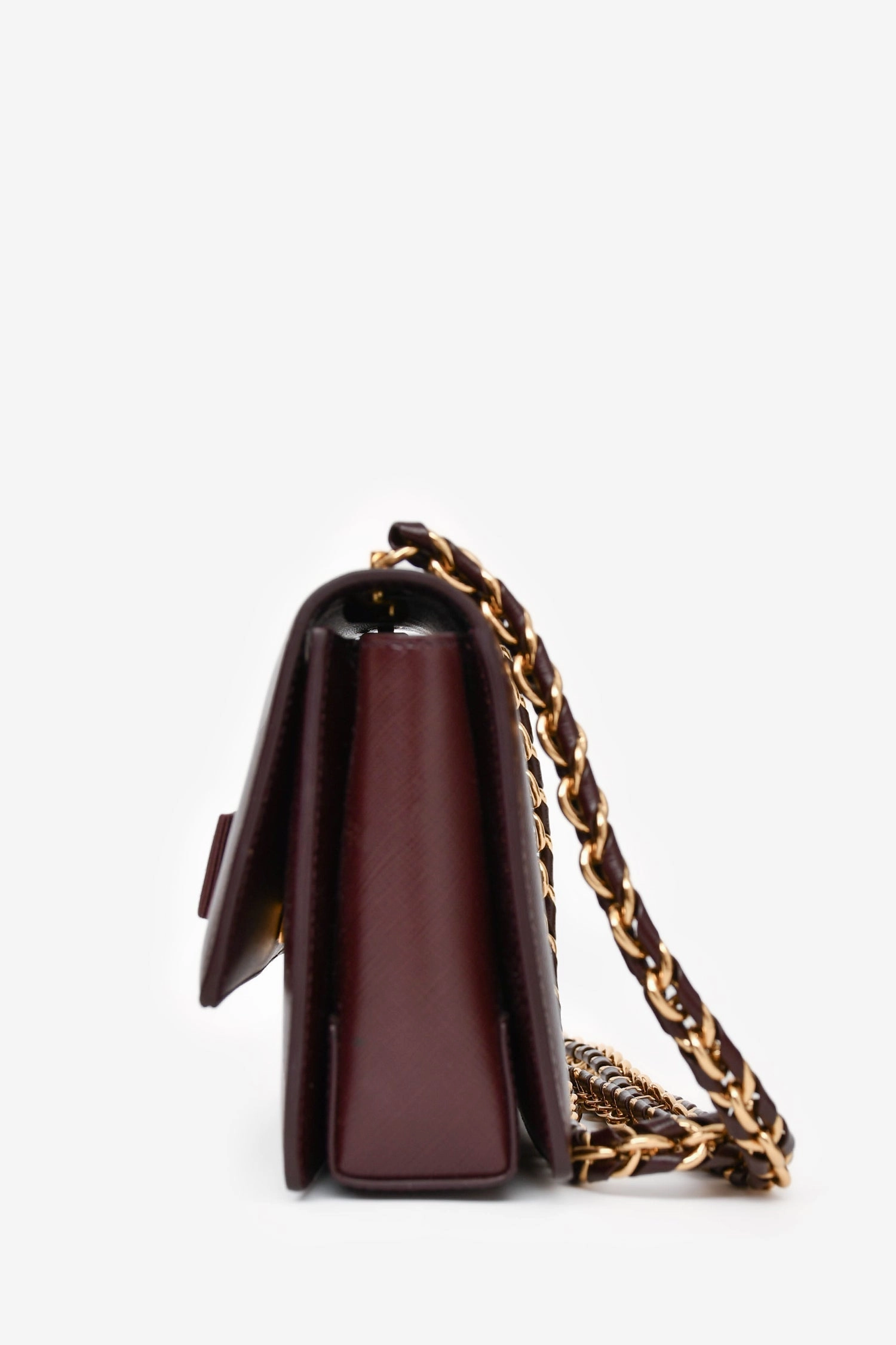 Salvatore Ferragamo Burgundy Leather Vara Bow Crossbody