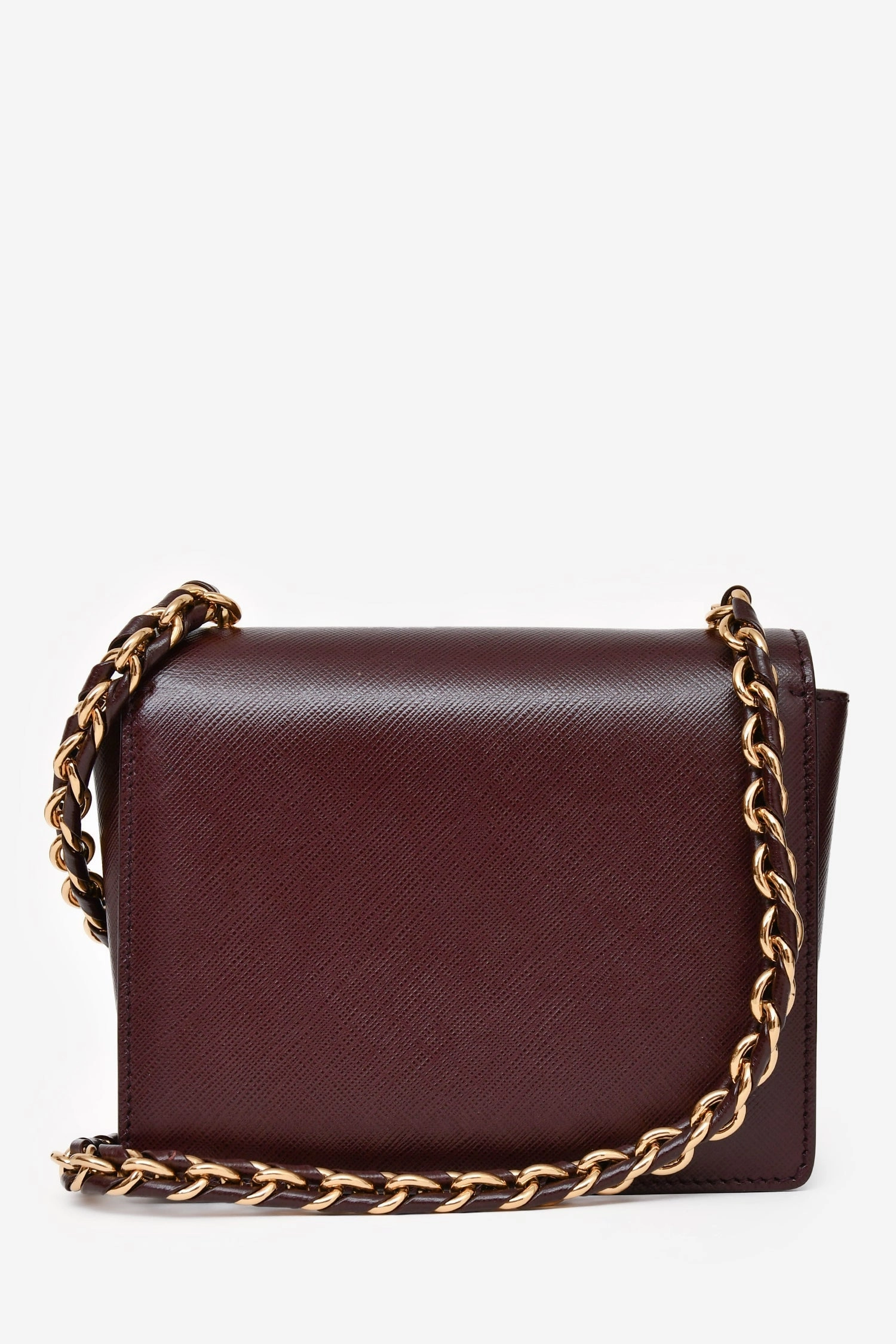 Salvatore Ferragamo Burgundy Leather Vara Bow Crossbody