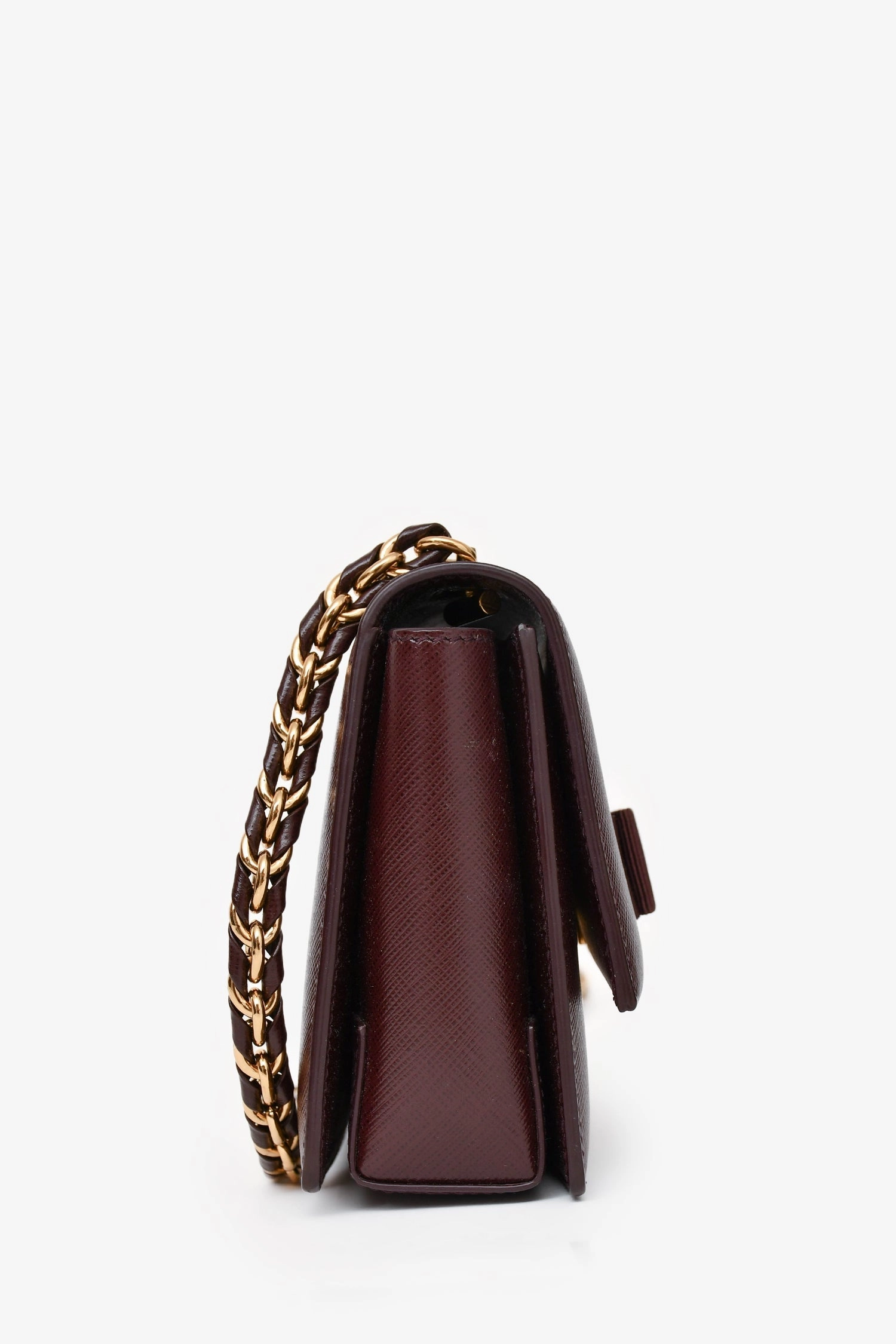 Salvatore Ferragamo Burgundy Leather Vara Bow Crossbody
