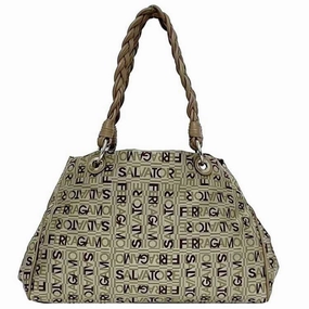 Salvatore Ferragamo Canvas Leather Tote Bag (Pre-Owned)