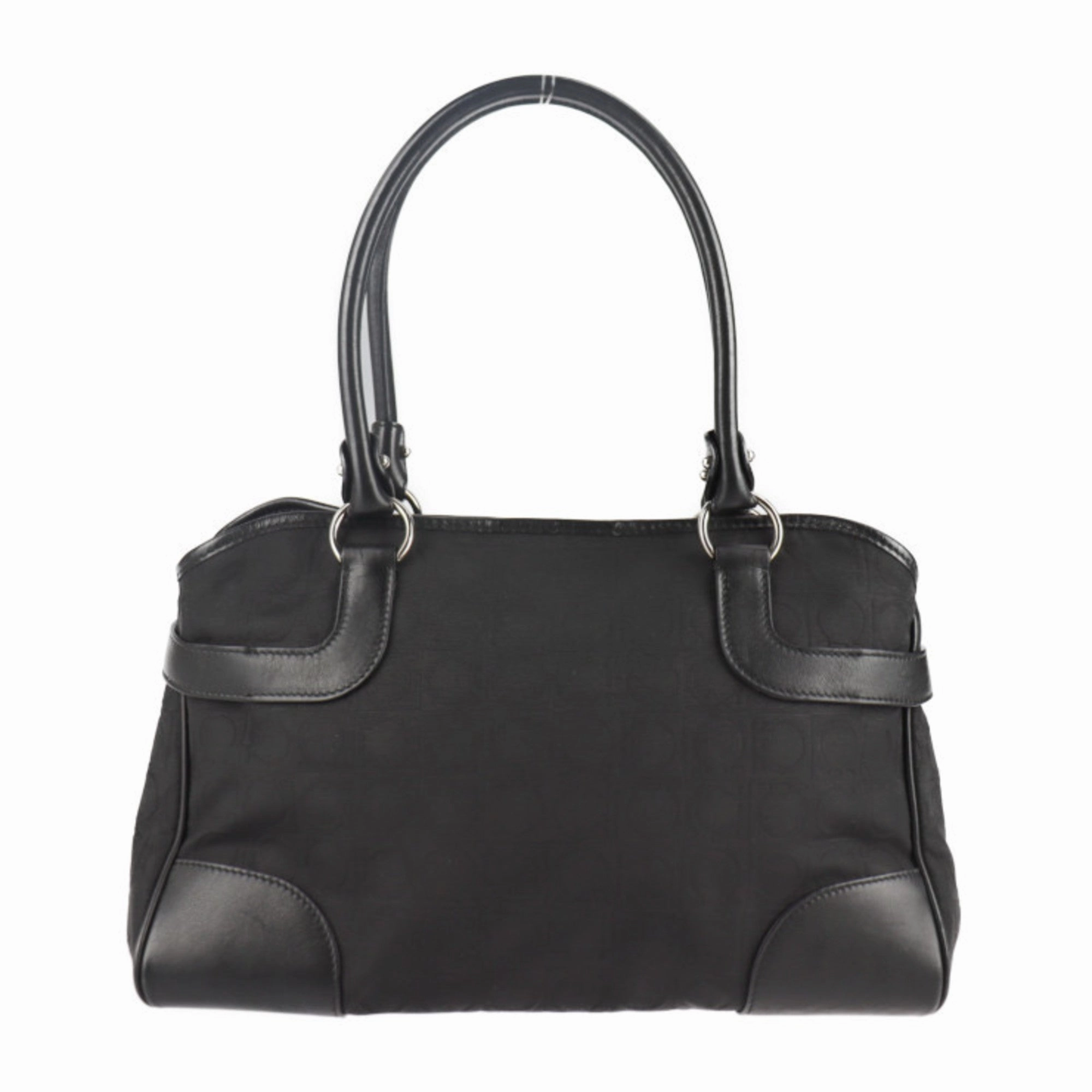 Salvatore Ferragamo Gancini  Canvas Handbag Shopping Bag Shoulder Bag Tote Bag (Pre-Owned)