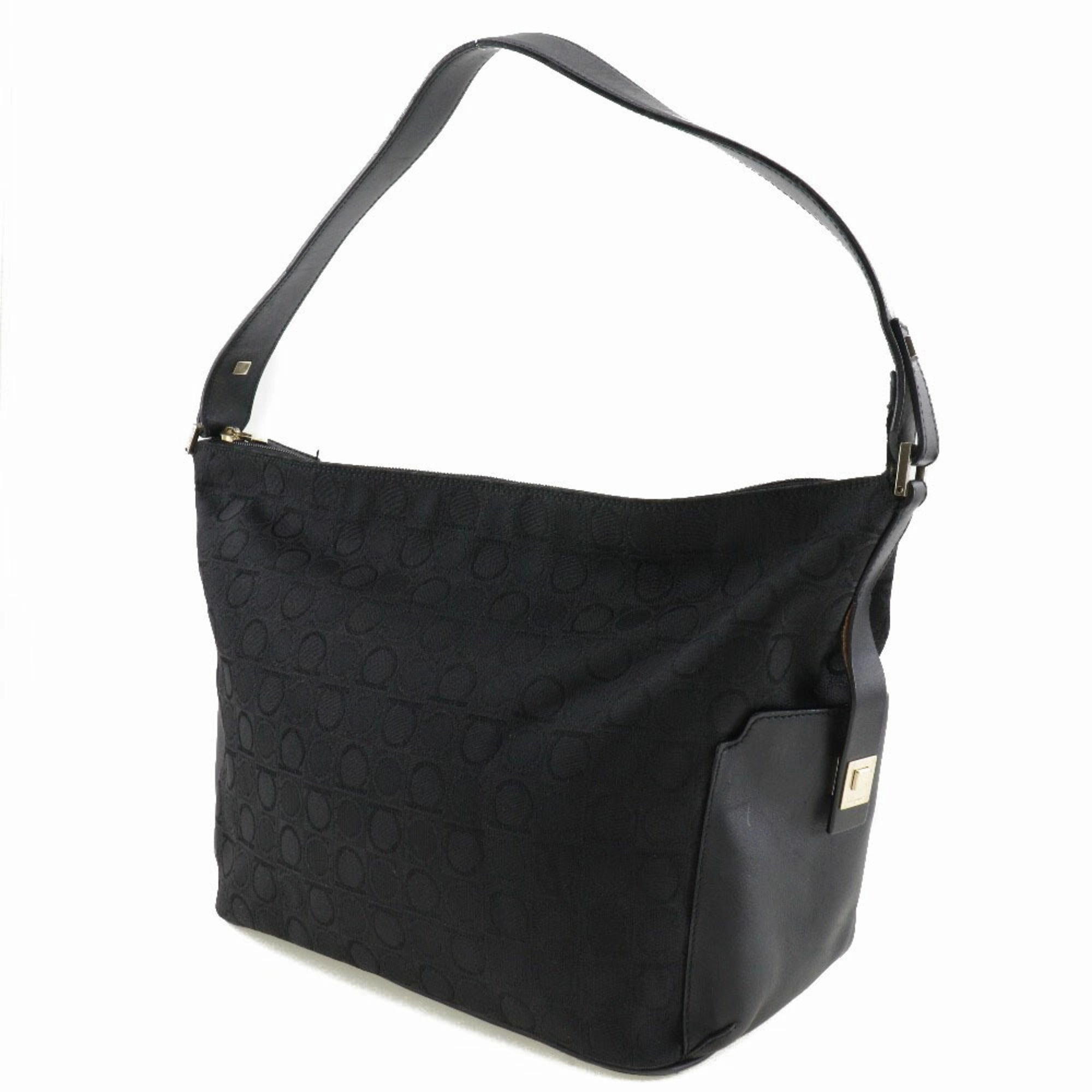 Salvatore Ferragamo Gancini  Canvas Shoulder Bag (Pre-Owned)