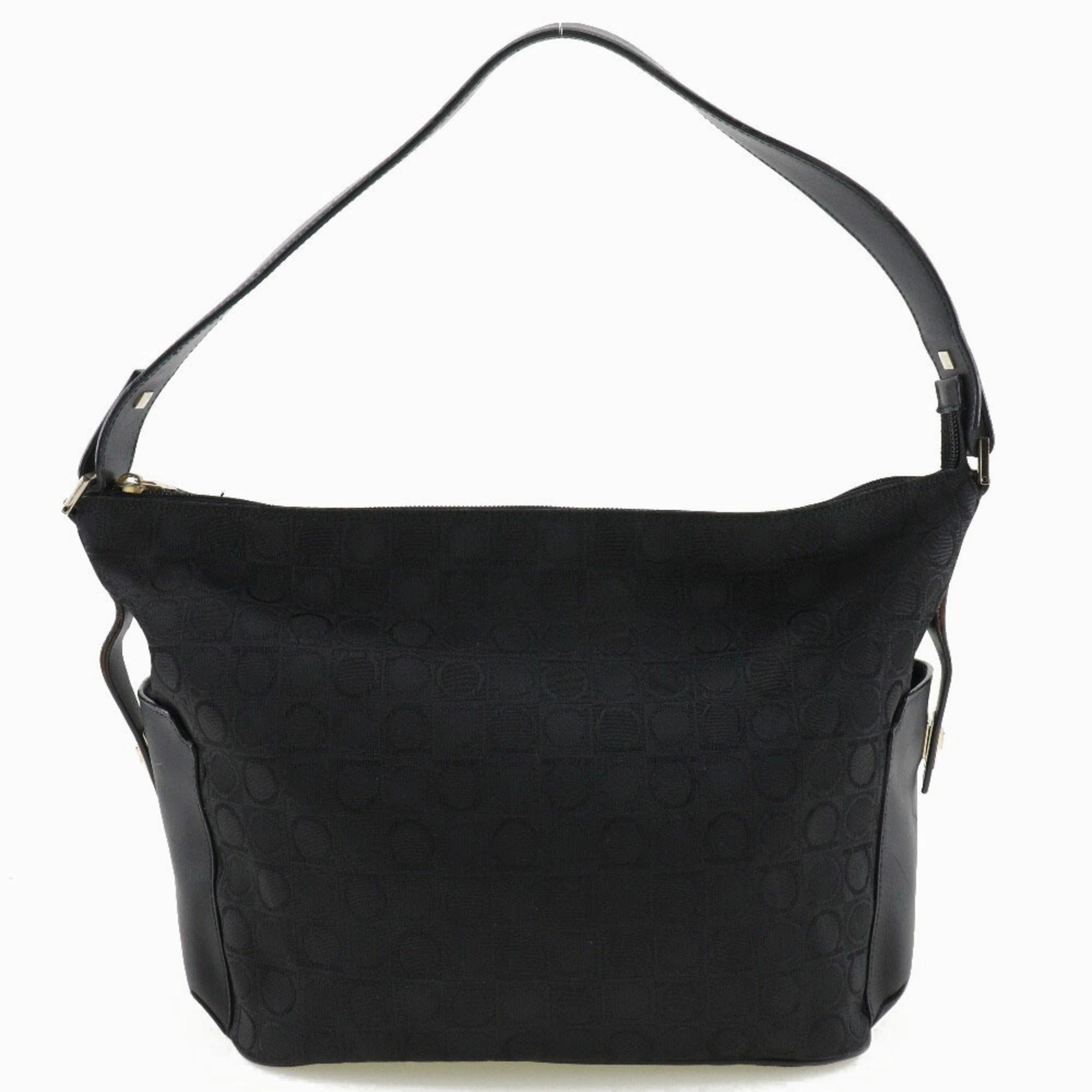 Salvatore Ferragamo Gancini  Canvas Shoulder Bag (Pre-Owned)