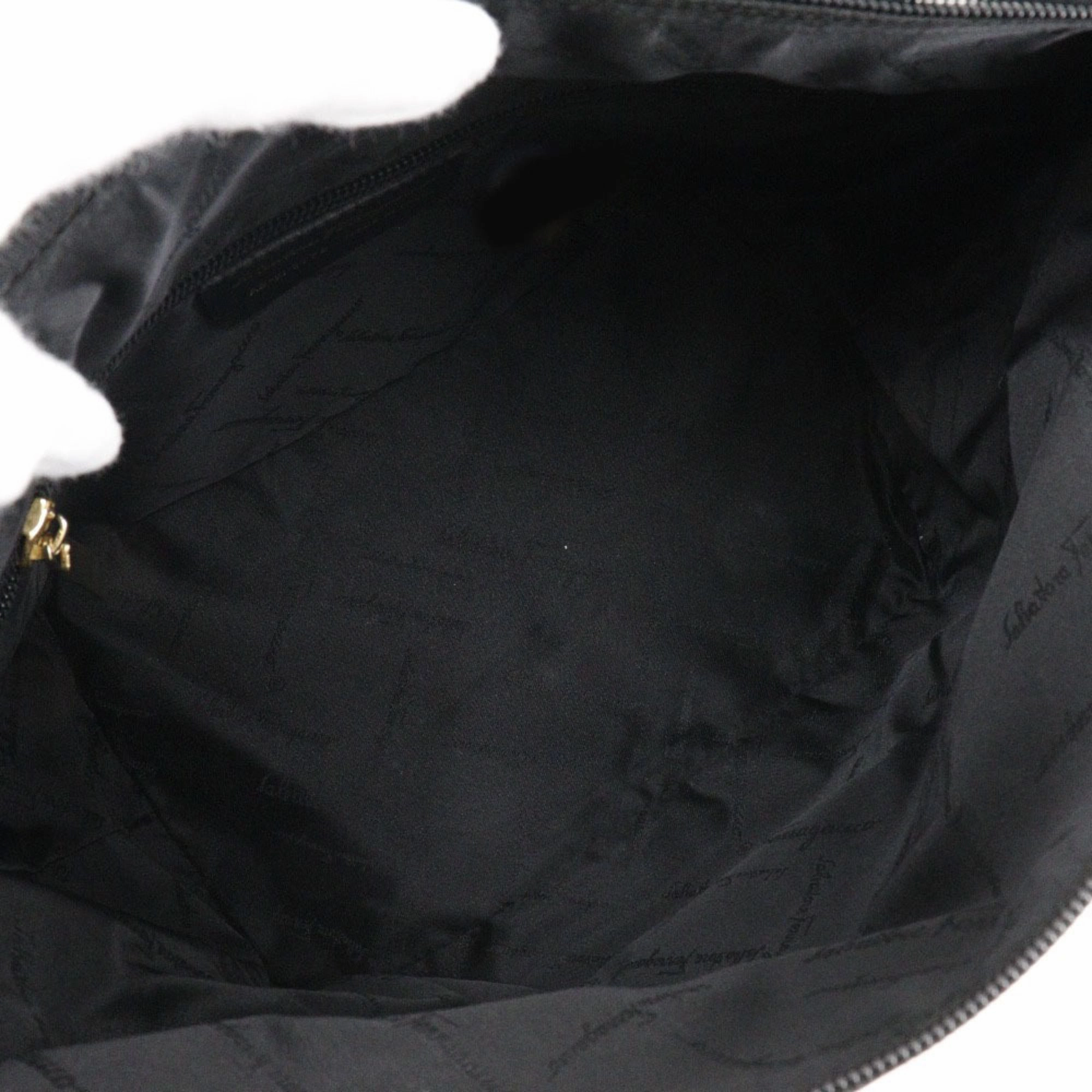 Salvatore Ferragamo Gancini  Canvas Shoulder Bag (Pre-Owned)
