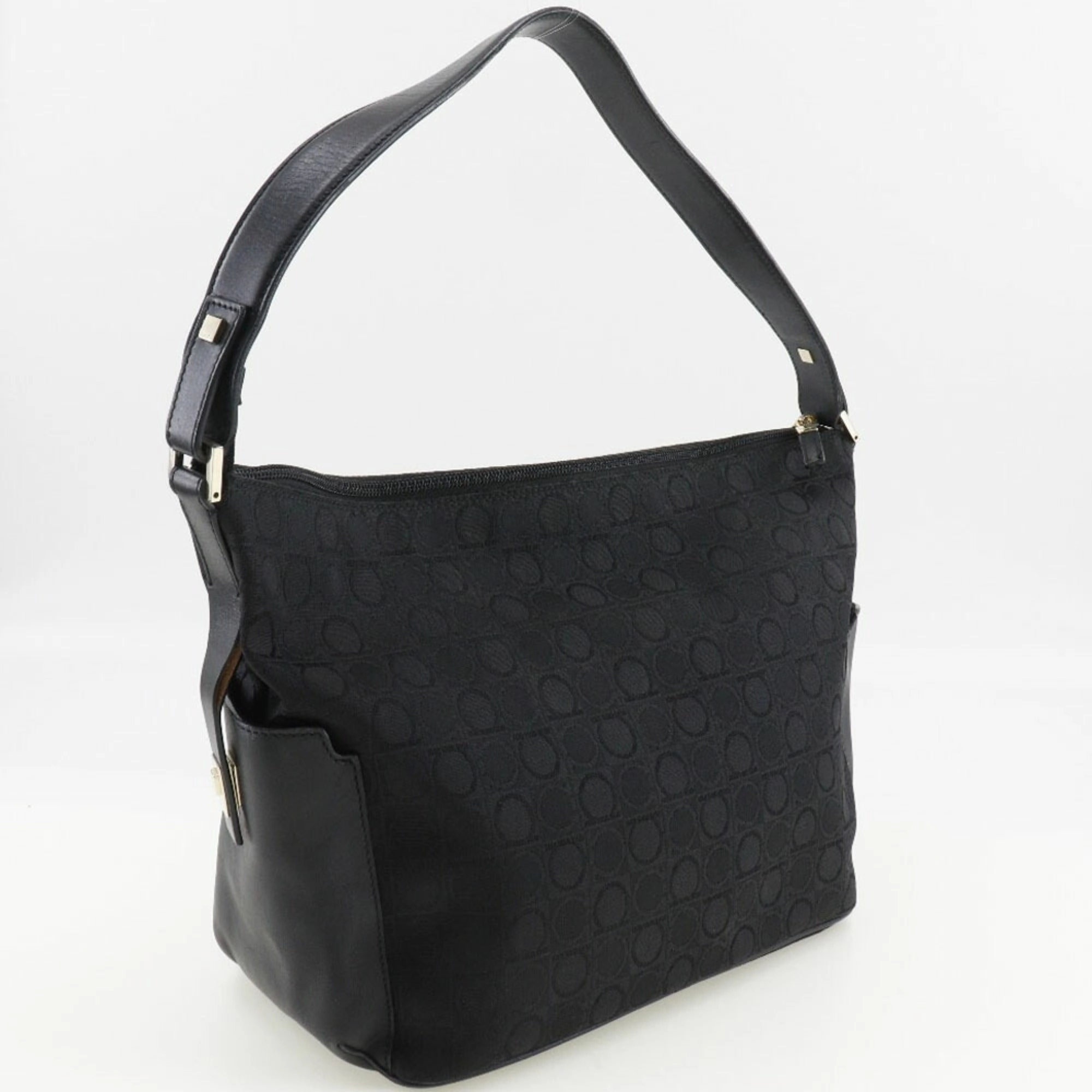 Salvatore Ferragamo Gancini  Canvas Shoulder Bag (Pre-Owned)