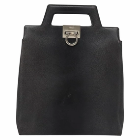 Salvatore Ferragamo Gancini Leather Backpack Bag (Pre-Owned)