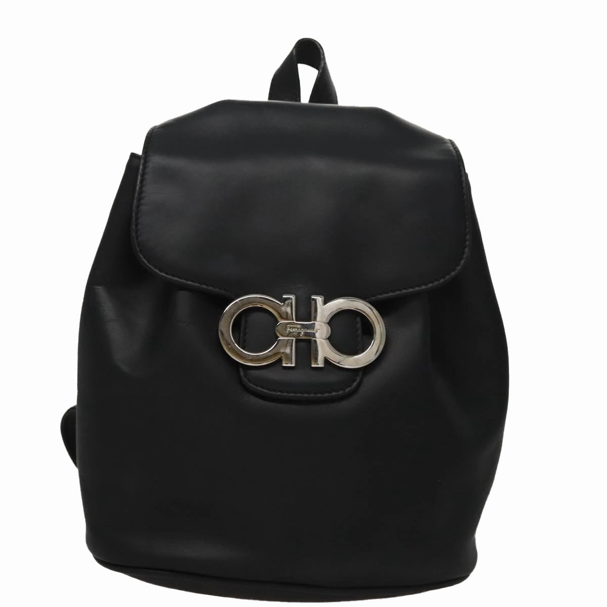 Salvatore Ferragamo Gancini Leather Backpack Bag (Pre-Owned)