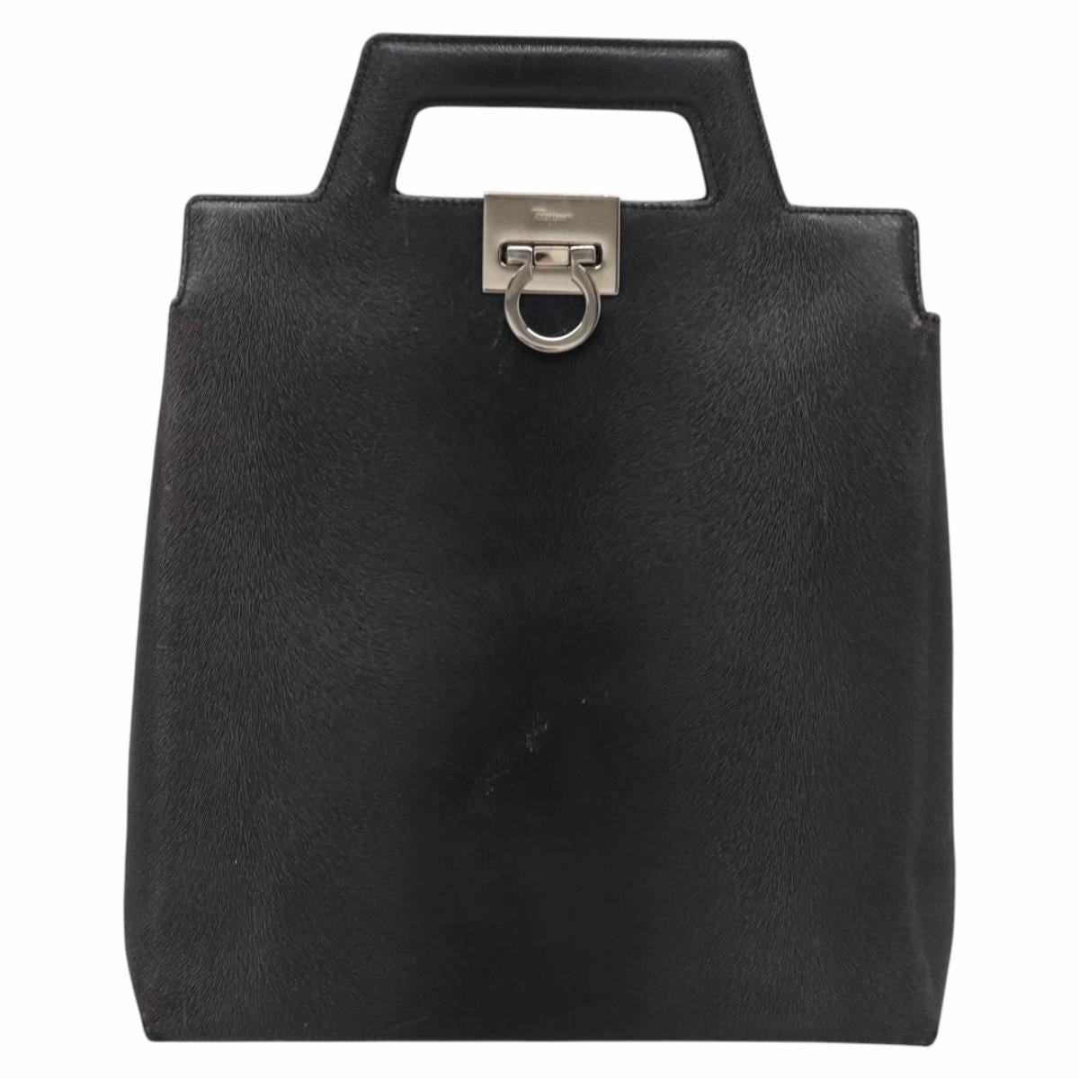 Salvatore Ferragamo Gancini Leather Backpack Bag (Pre-Owned)