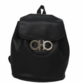Salvatore Ferragamo Gancini Leather Backpack Bag (Pre-Owned)