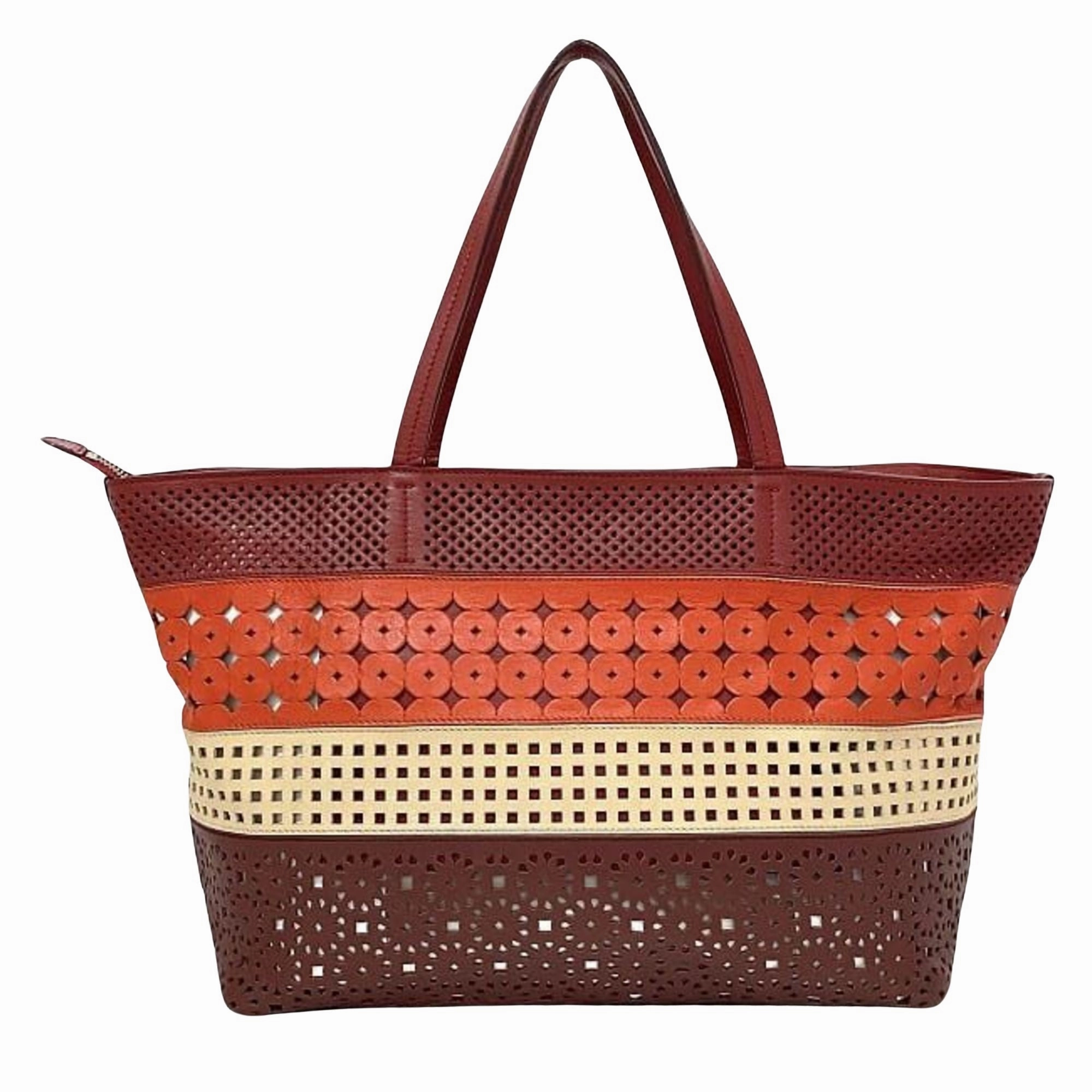 Salvatore Ferragamo Gancini Leather Tote Bag (Pre-Owned)