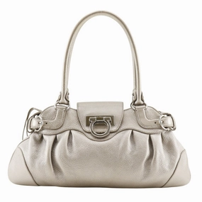 Salvatore Ferragamo Gancini Leather Tote Bag (Pre-Owned)