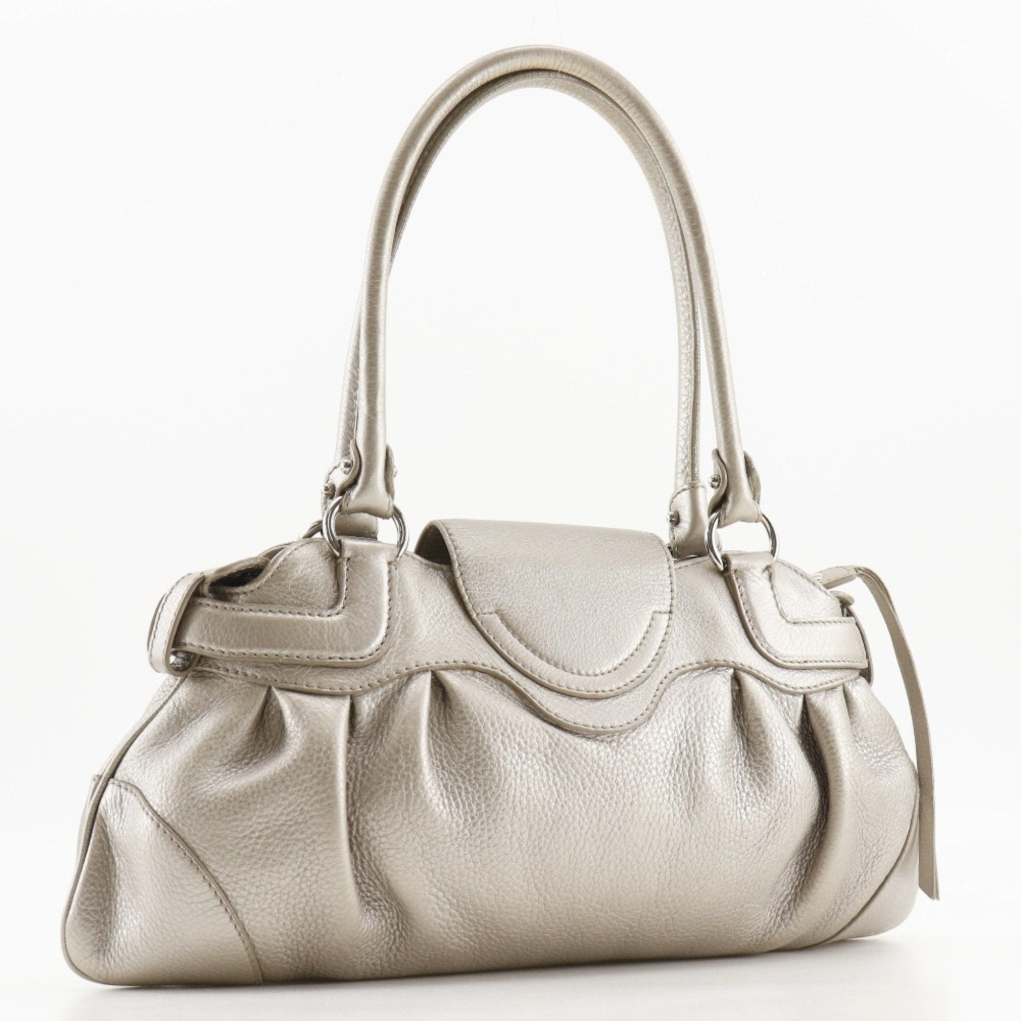Salvatore Ferragamo Gancini Leather Tote Bag (Pre-Owned)