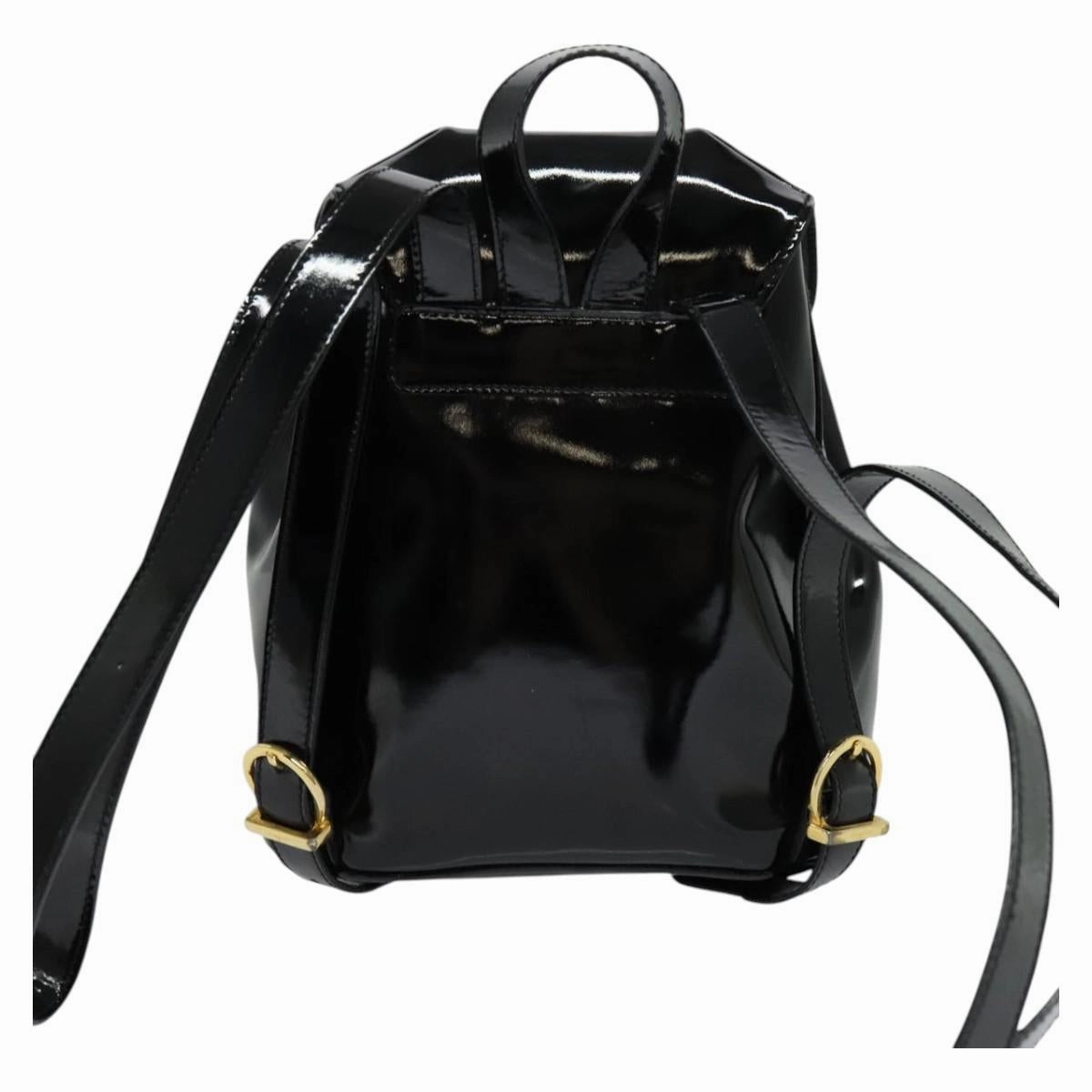 Salvatore Ferragamo Gancini Patent Leather Backpack Bag (Pre-Owned)