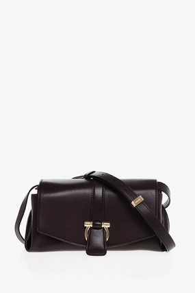 Salvatore Ferragamo Leather Crossbody Bag With Iconic Buckle Anche Clip Closure