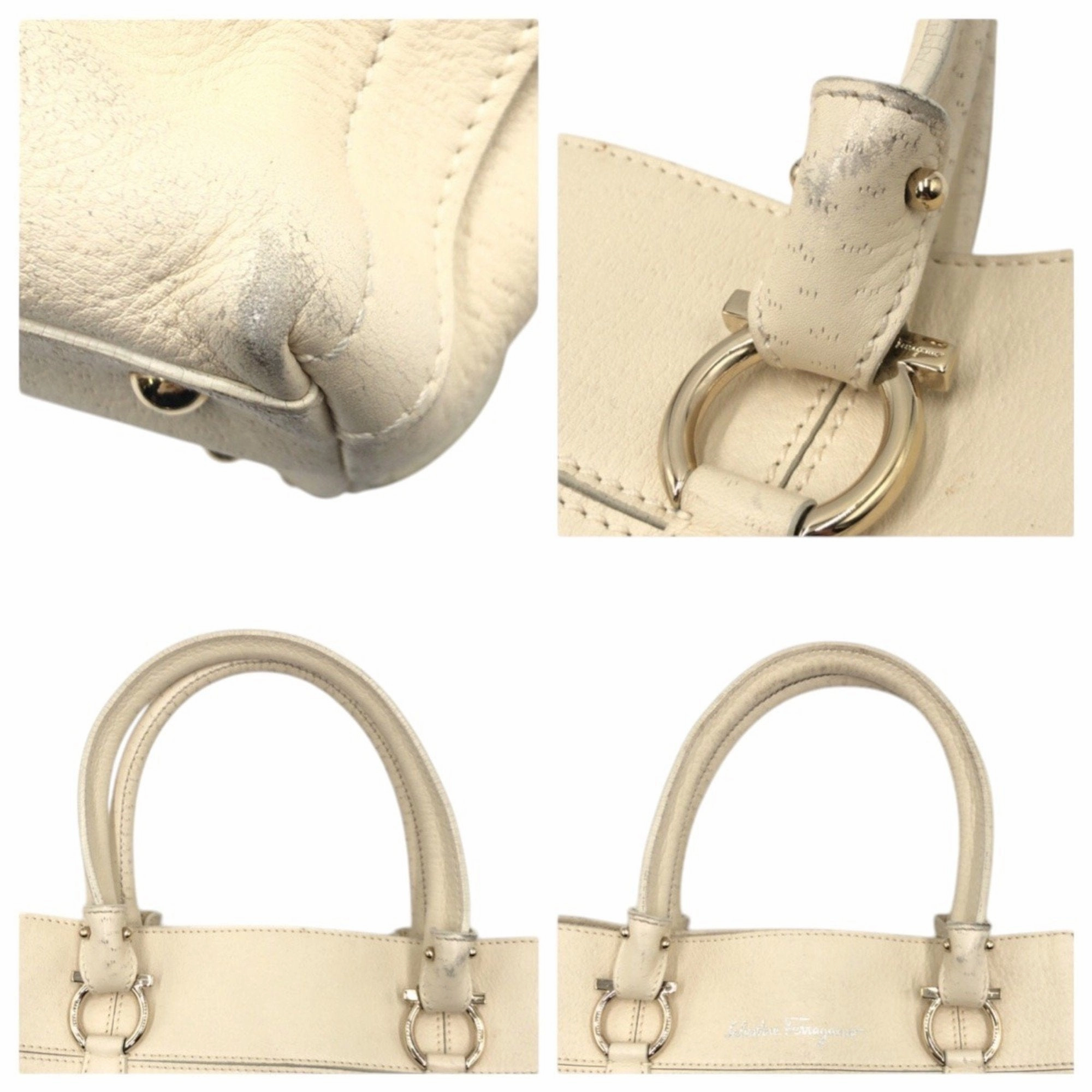 Salvatore Ferragamo Leather Handbag Tote Bag (Pre-Owned)