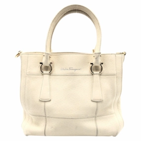 Salvatore Ferragamo Leather Handbag Tote Bag (Pre-Owned)