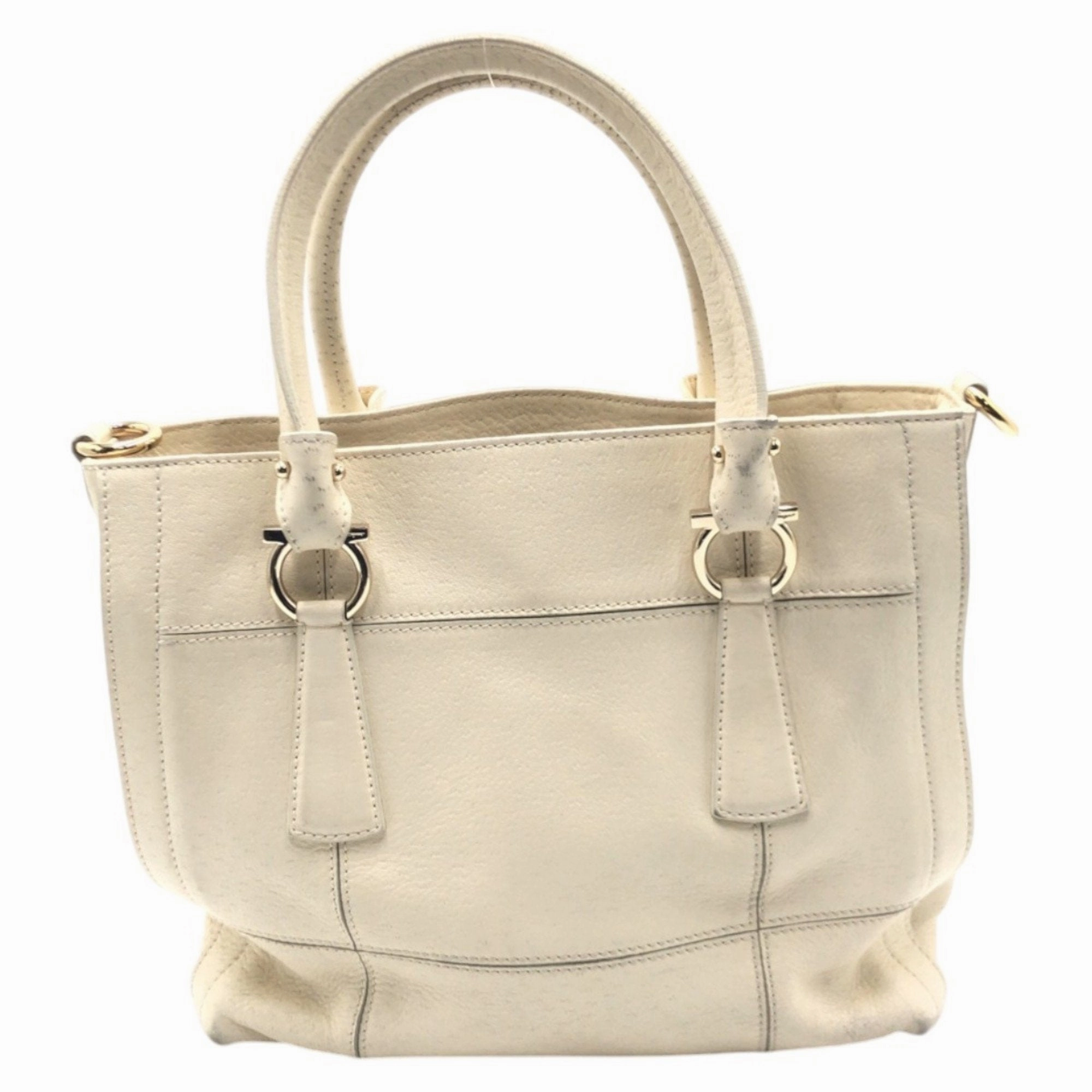 Salvatore Ferragamo Leather Handbag Tote Bag (Pre-Owned)