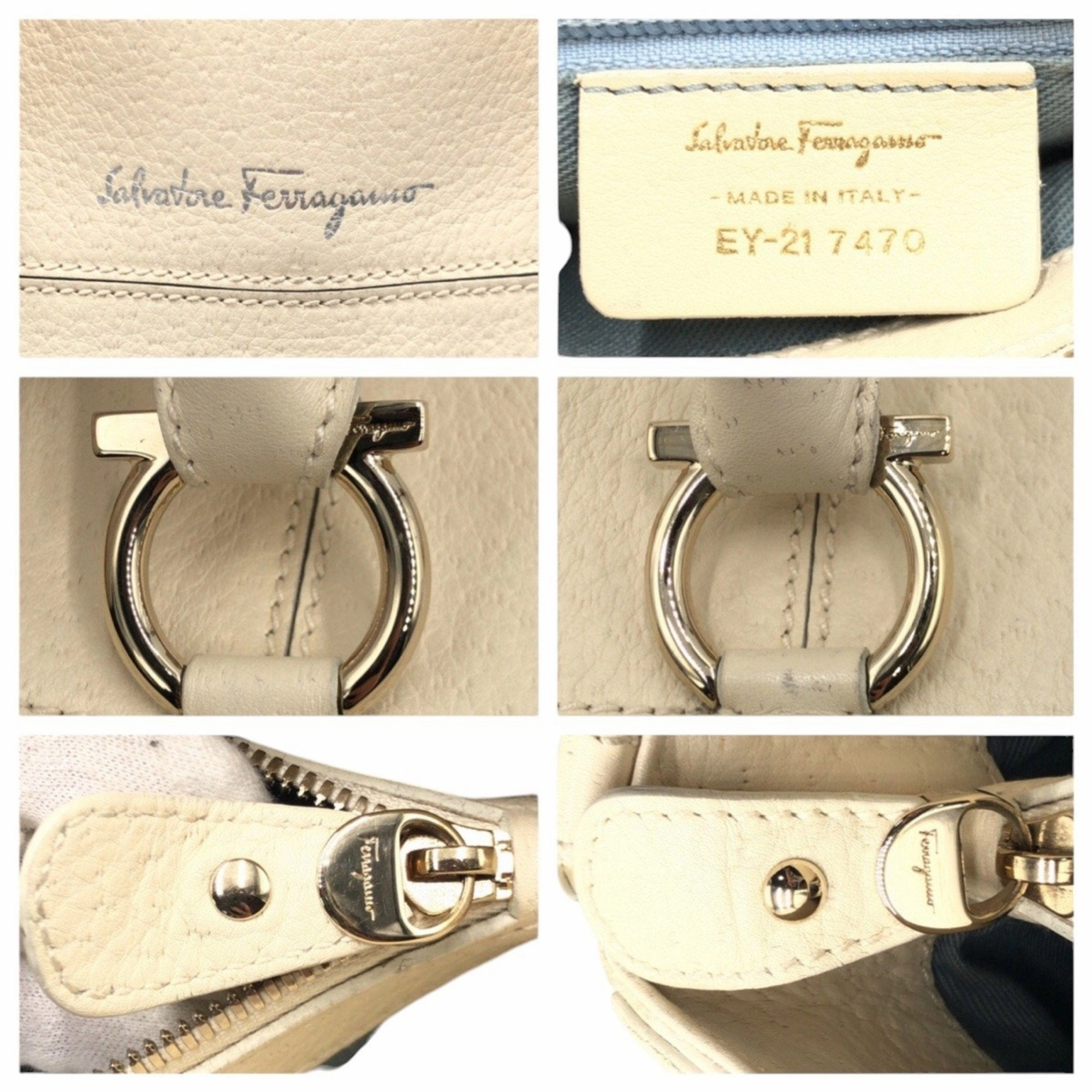 Salvatore Ferragamo Leather Handbag Tote Bag (Pre-Owned)