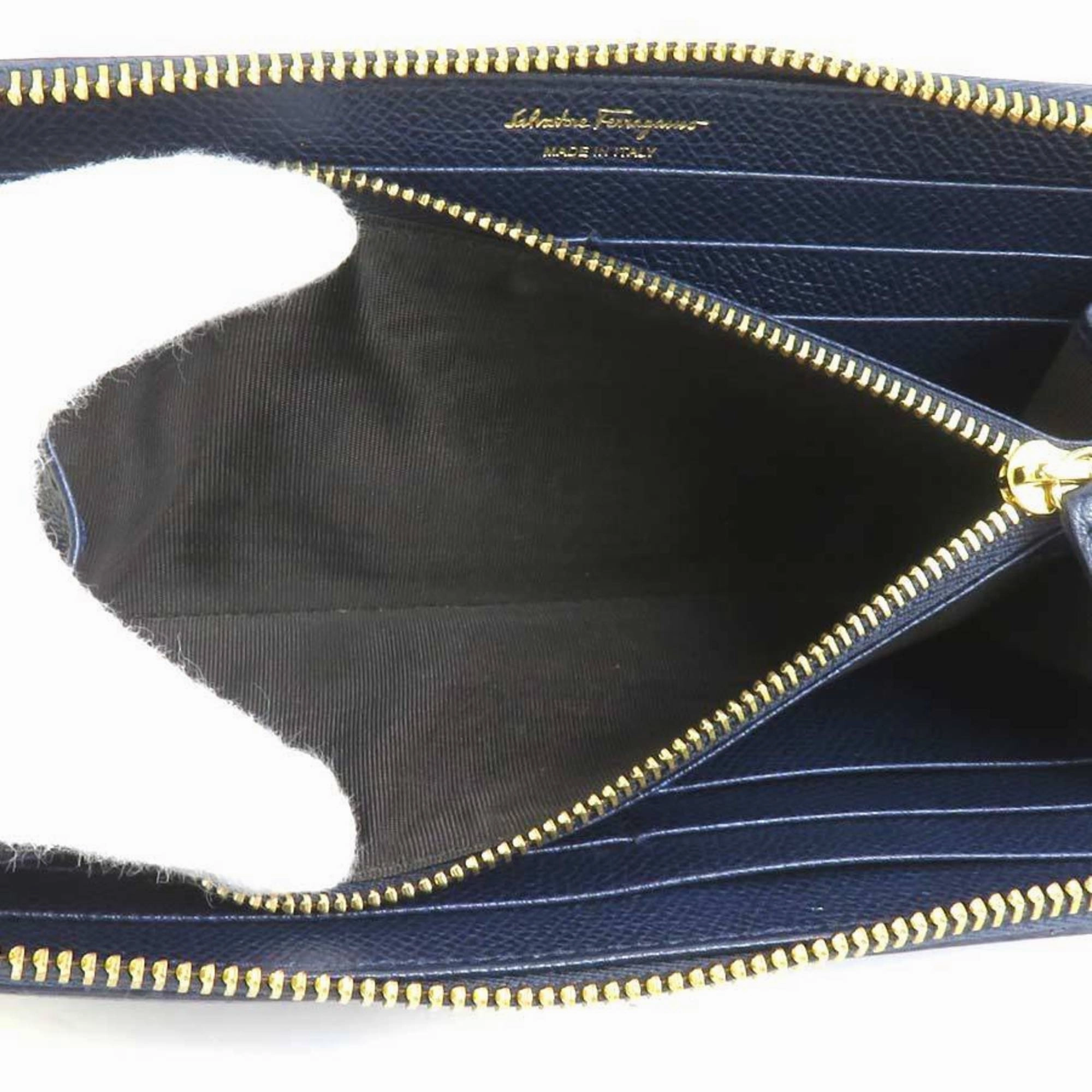Salvatore Ferragamo Leather Long Wallet (Bi-Fold) (Pre-Owned)