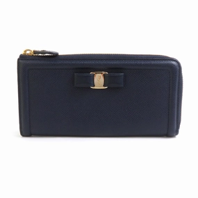 Salvatore Ferragamo Leather Long Wallet (Bi-Fold) (Pre-Owned)