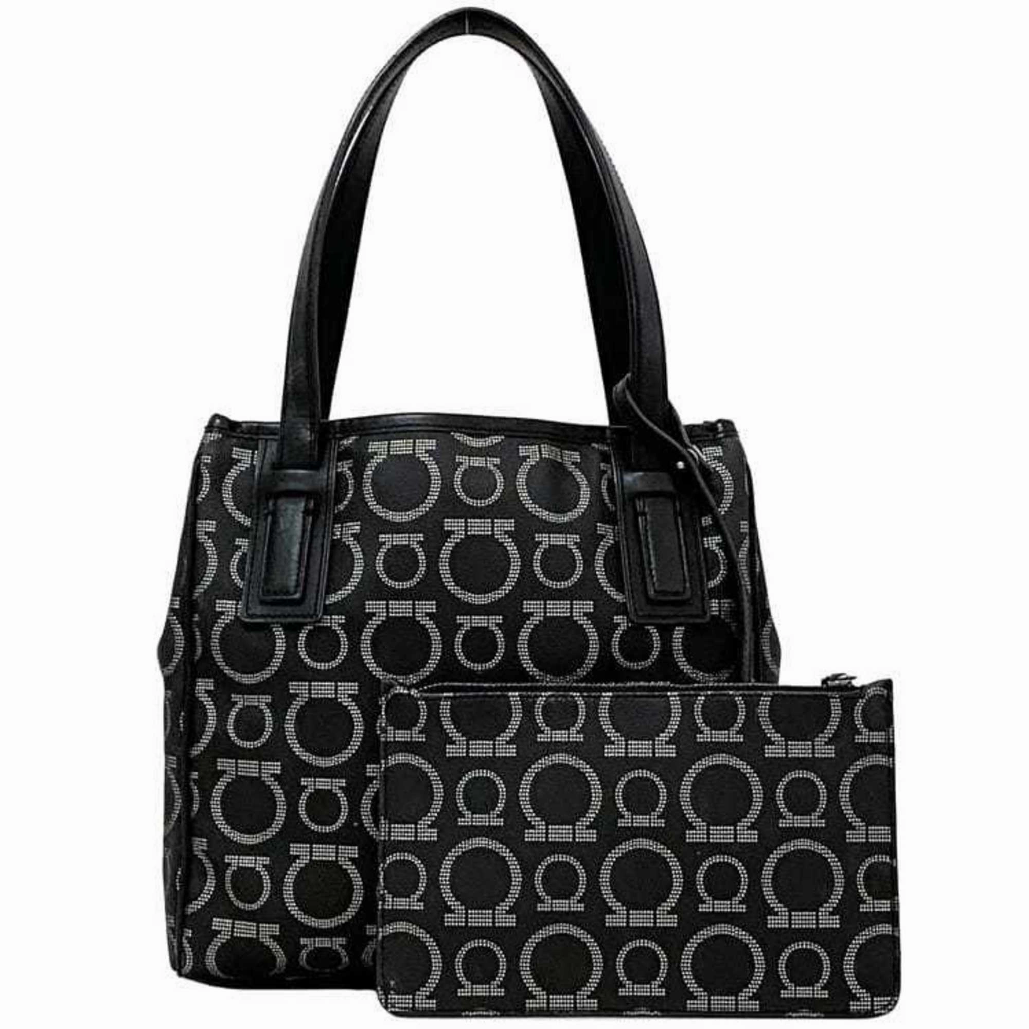Salvatore Ferragamo  Leather Pvc Handbag Tote Bag (Pre-Owned)