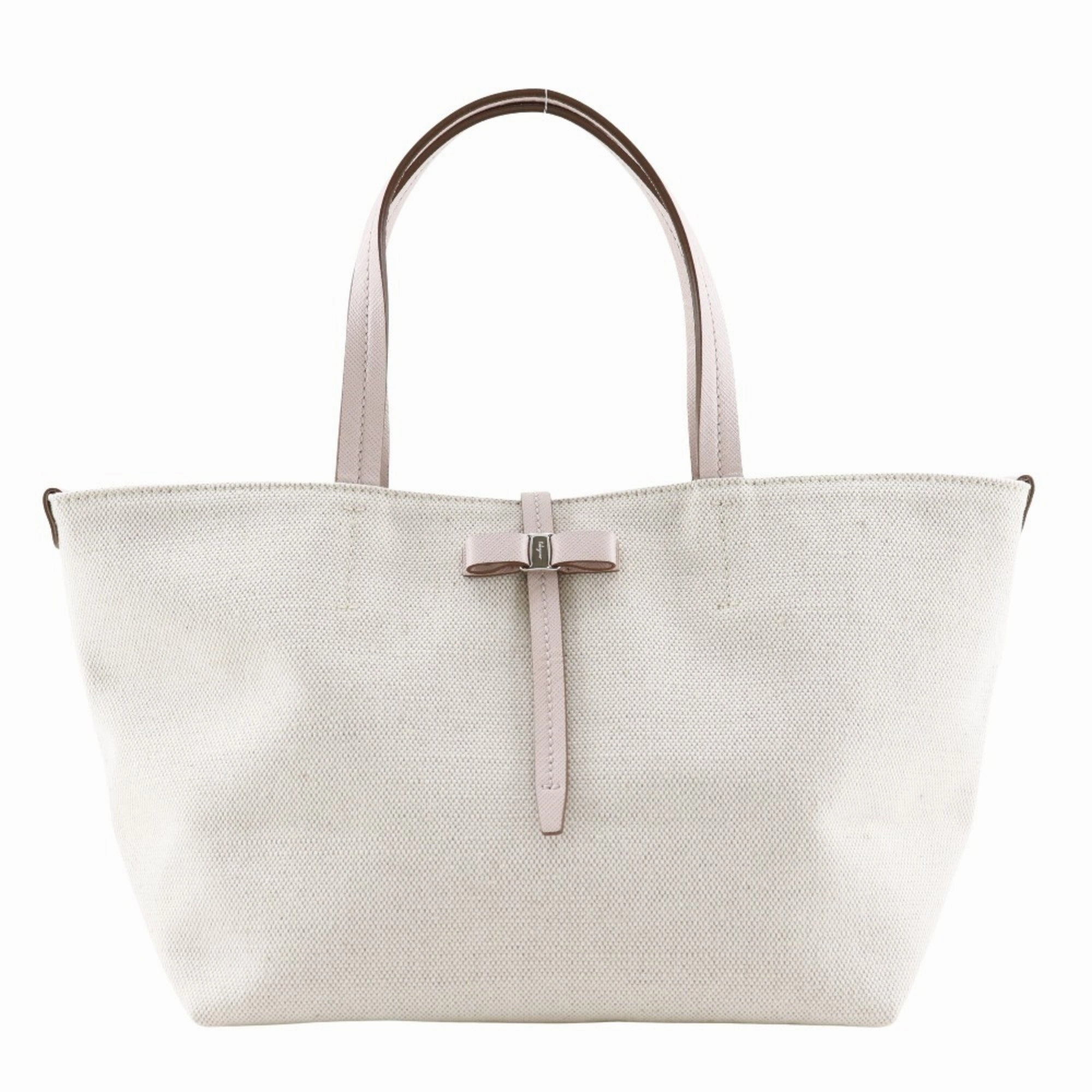 Salvatore Ferragamo  pink Canvas Handbag (Pre-Owned)