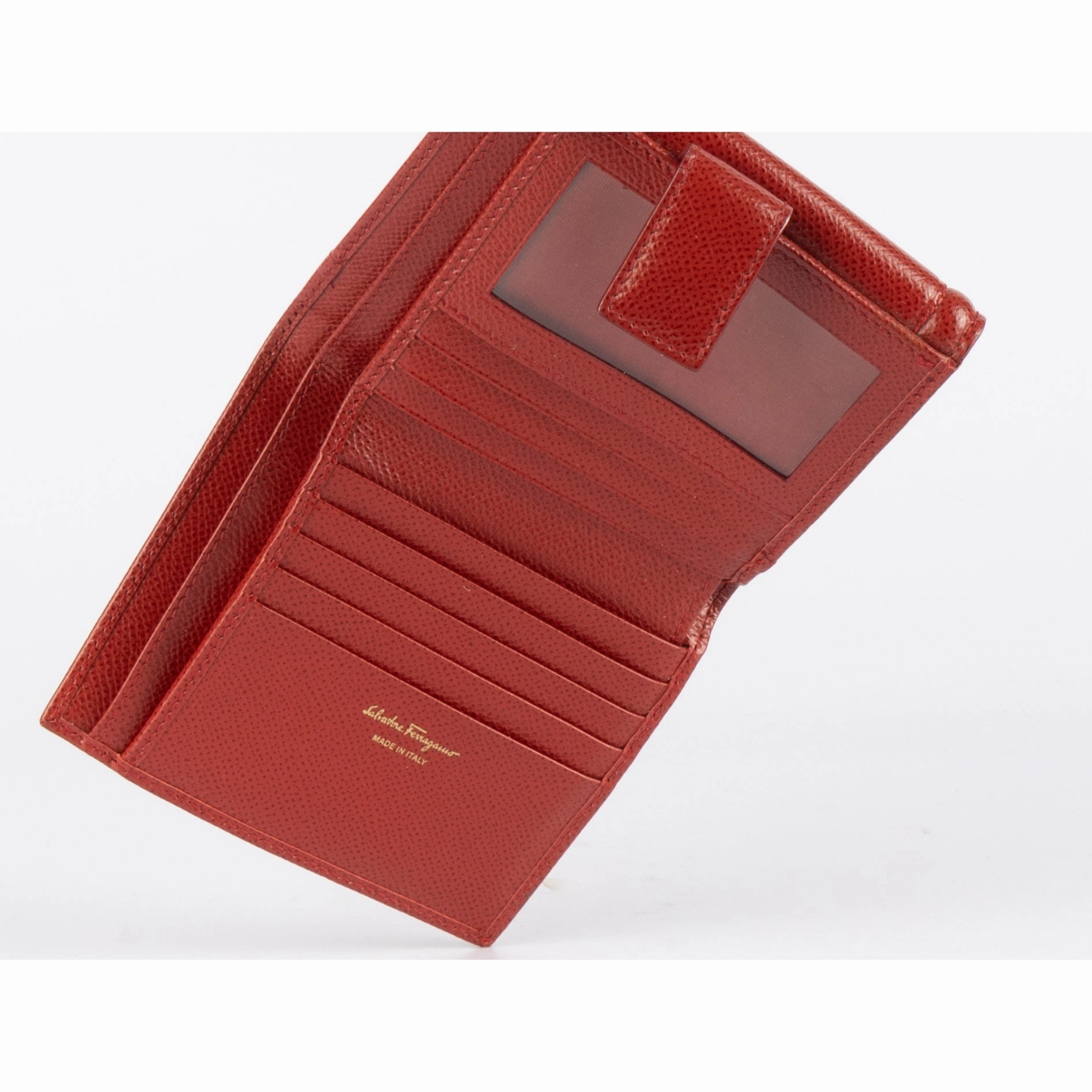 Salvatore Ferragamo Red Vara Bow Wallet