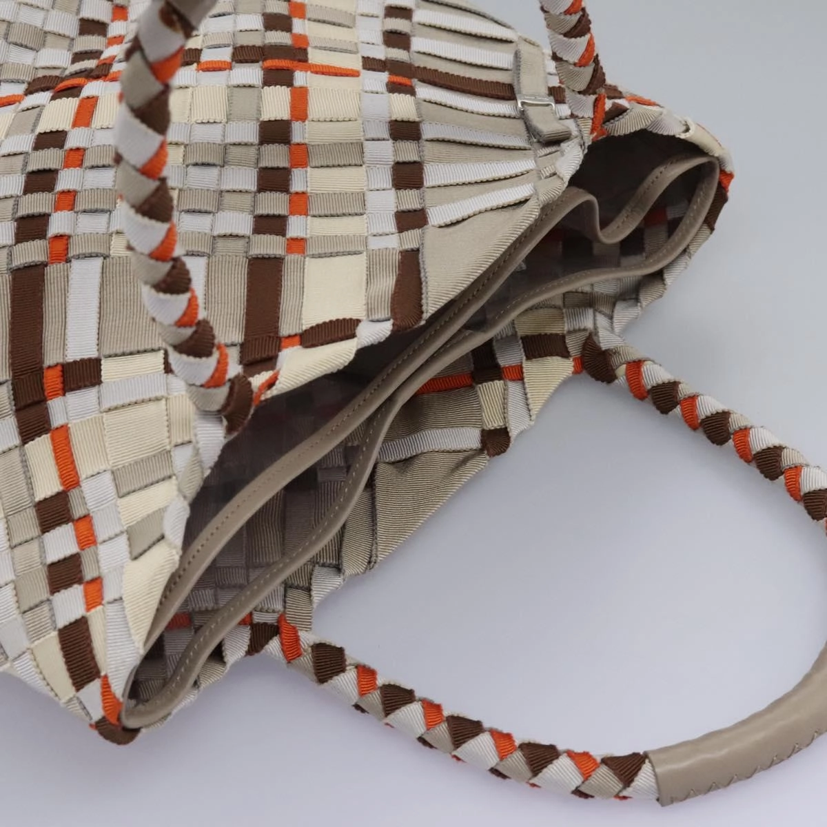 Salvatore Ferragamo Woven Canvas Tote Bag (Pre-Owned)