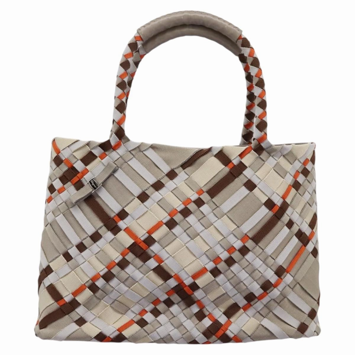 Salvatore Ferragamo Woven Canvas Tote Bag (Pre-Owned)
