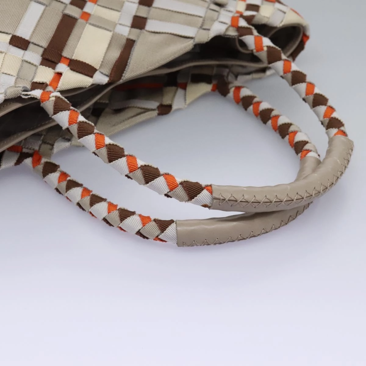 Salvatore Ferragamo Woven Canvas Tote Bag (Pre-Owned)