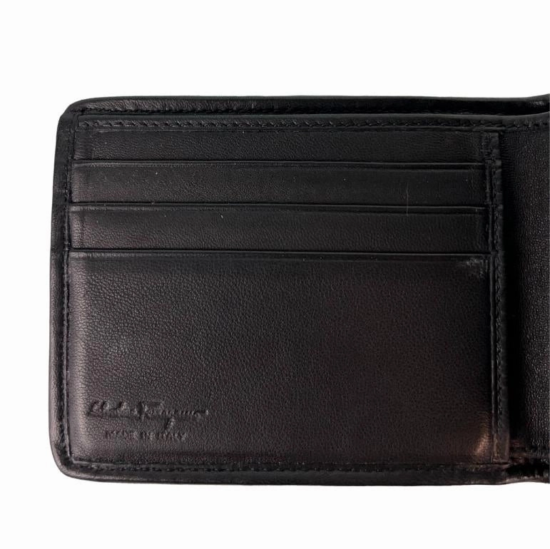 Salvatore Ferragamo Woven Leather Bi-Fold Wallet
