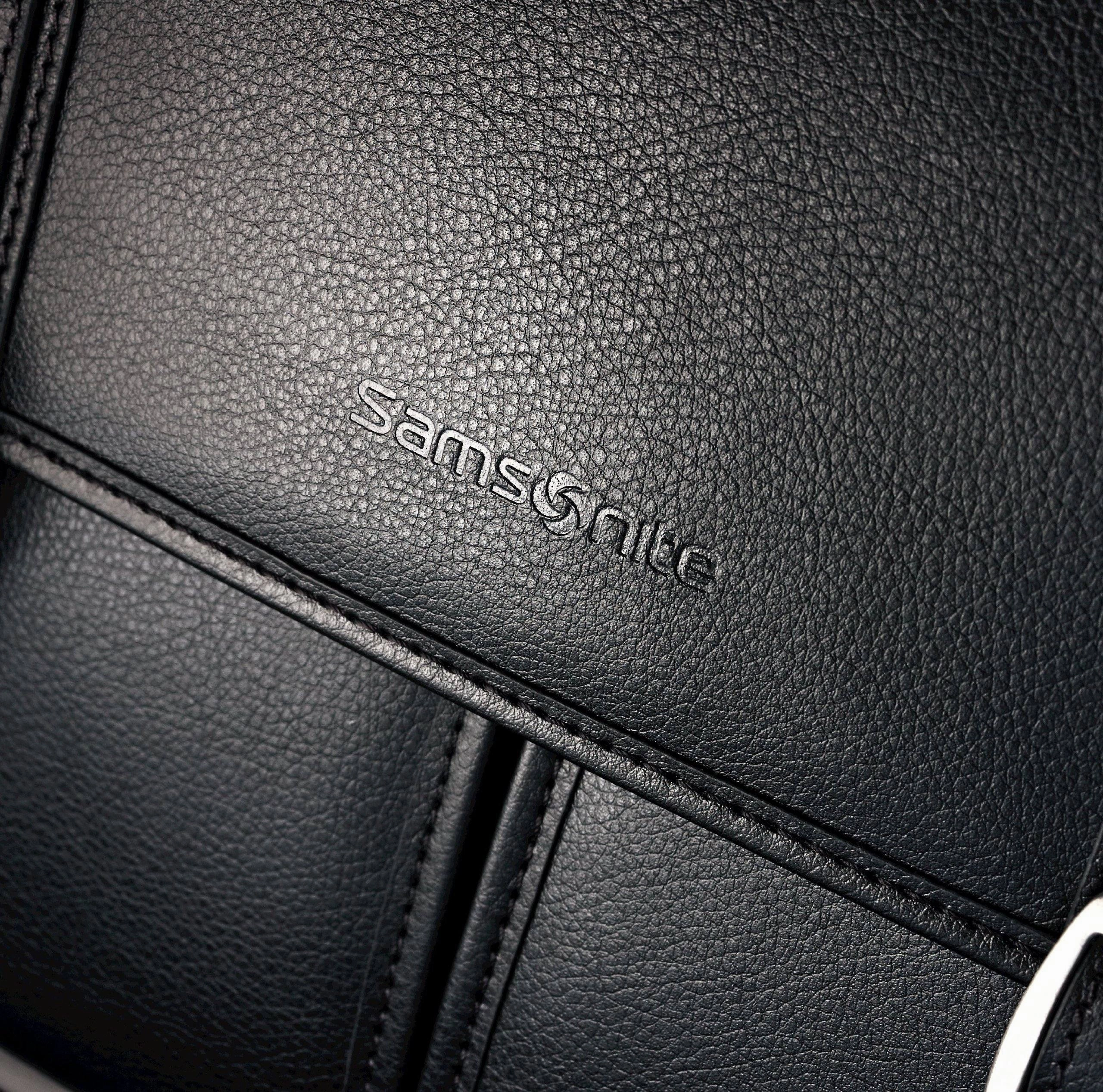 Samsonite Leather Flapover Briefcase 16.5