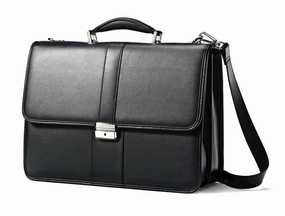 Samsonite Leather Flapover Briefcase 16.5